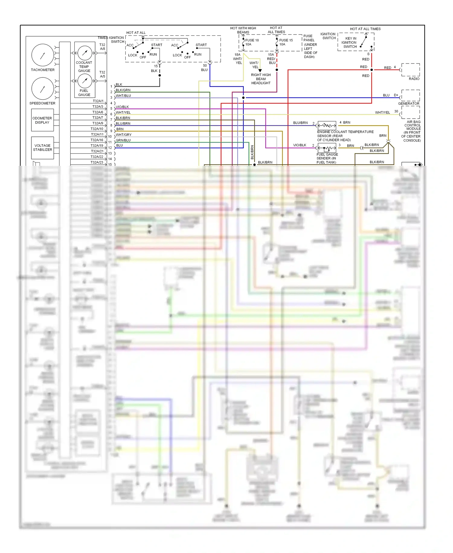 Wiring diagram blu for Volkswagen Passat B5 (1996-2001) (15 of 36)