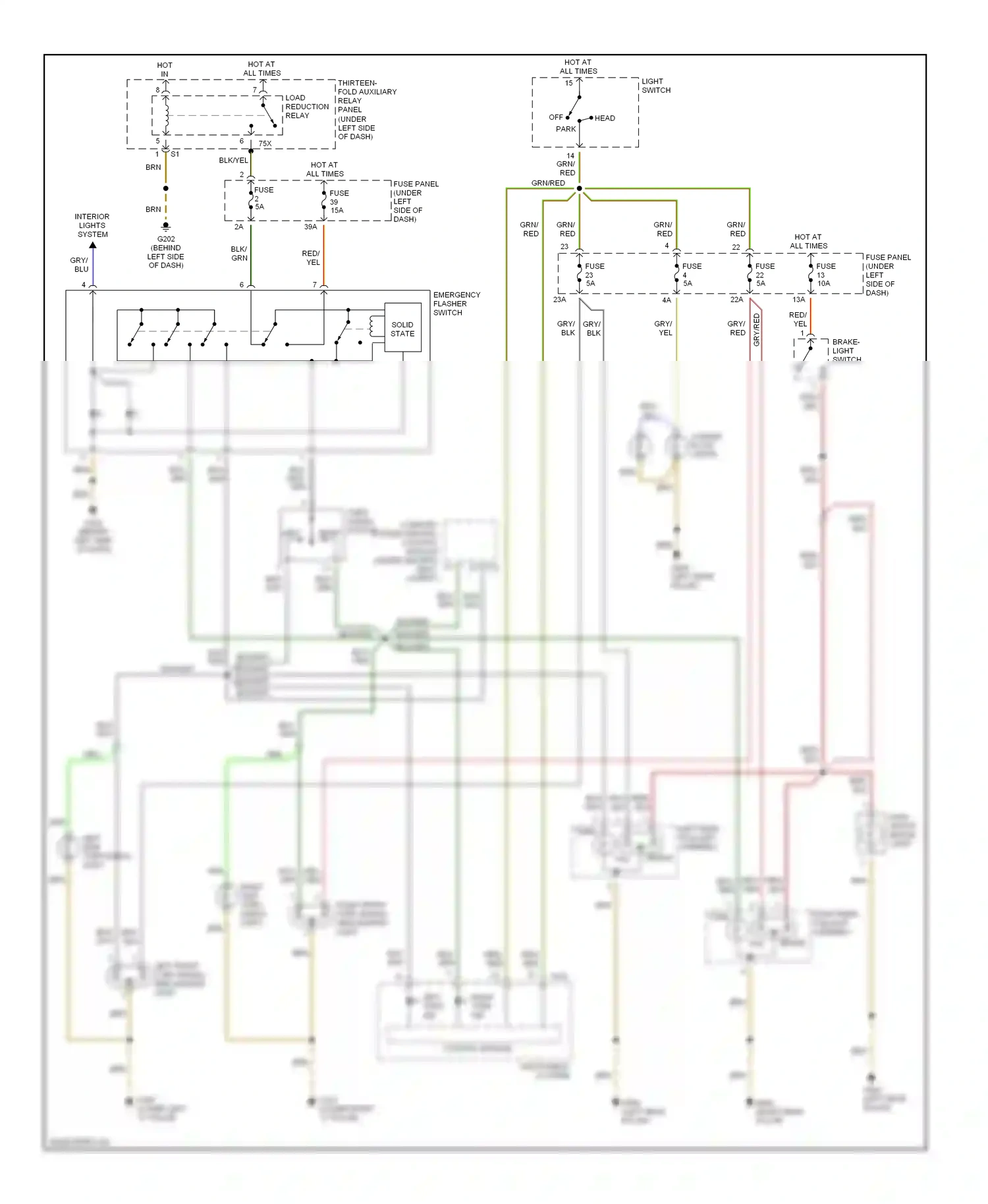 Wiring diagram blu for Volkswagen Passat B5 (1996-2001) (13 of 36)