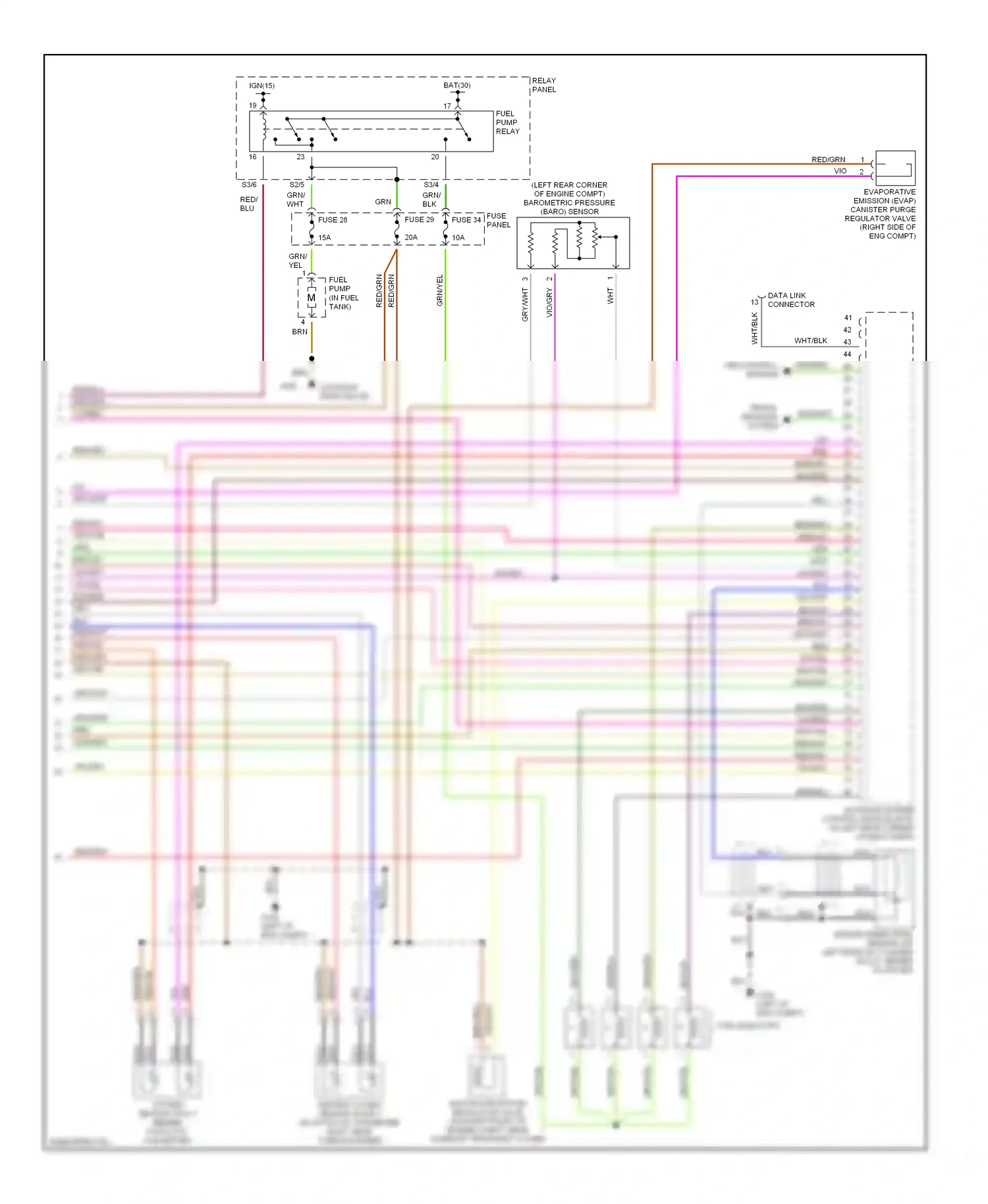 Wiring diagram blu for Volkswagen Passat B5 (1996-2001) (18 of 36)