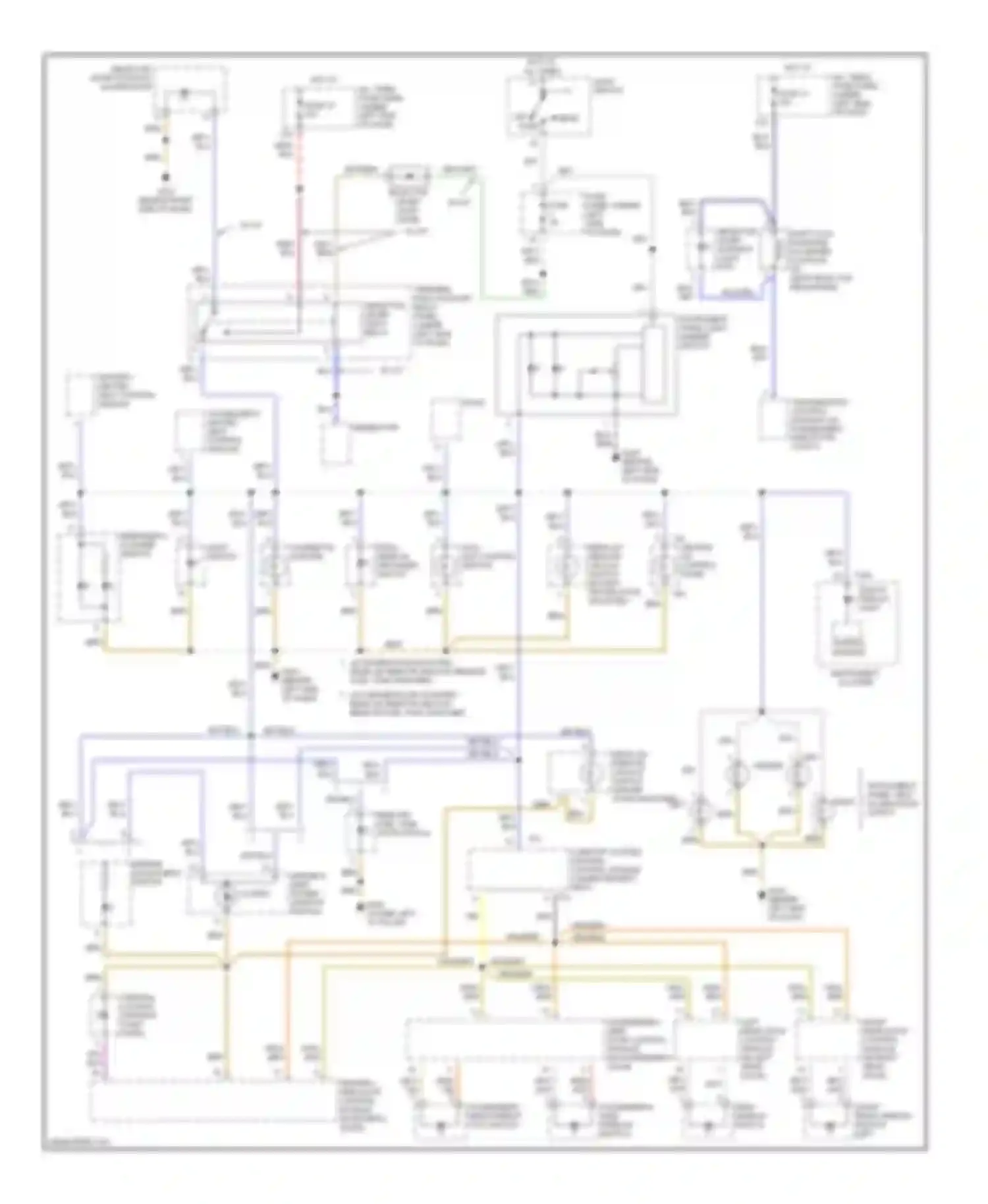 Wiring diagram digital display light for Volkswagen Passat B5 (1996-2001) (2 of 2)