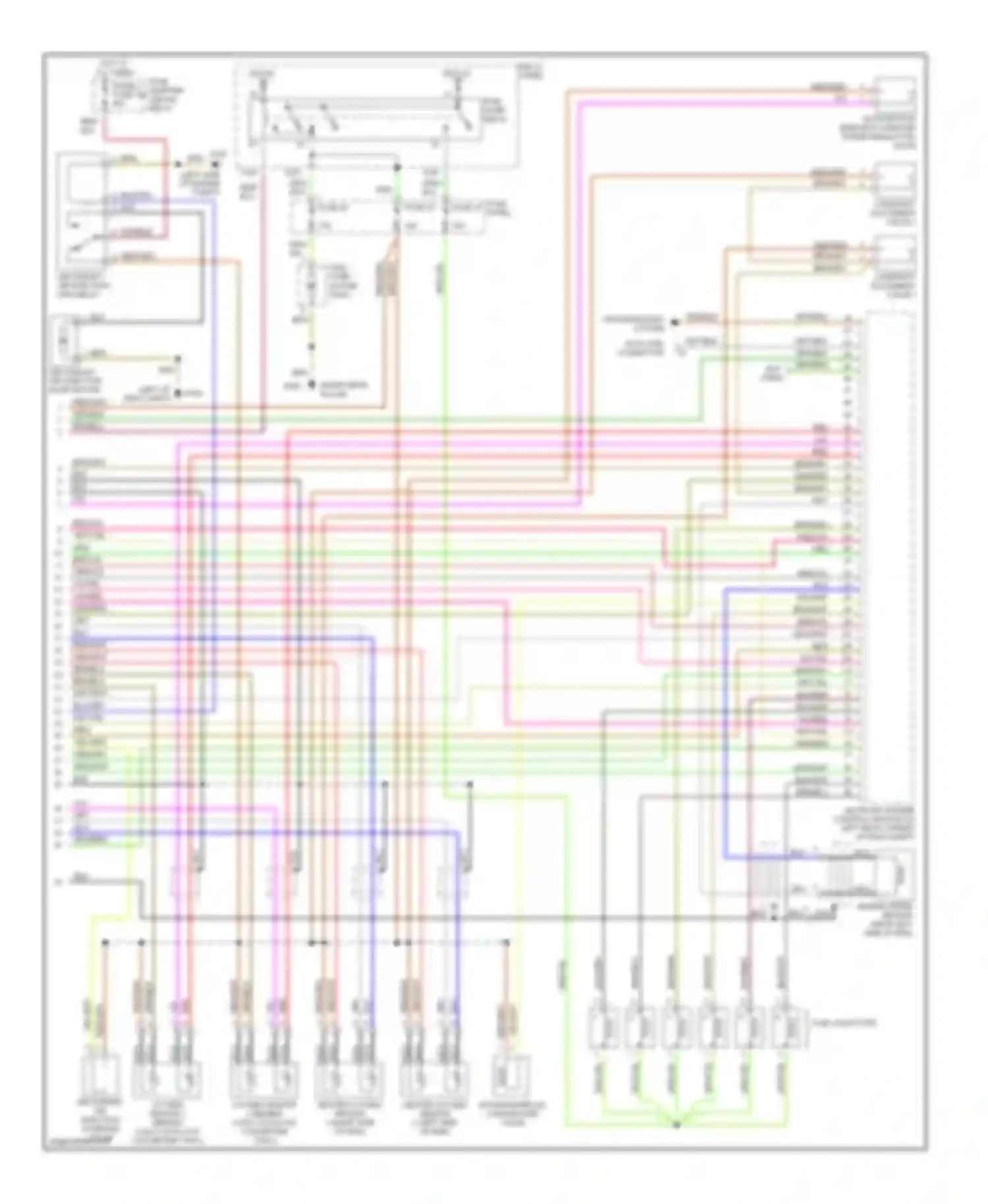 Wiring diagram fuse panel fuse 34 for Volkswagen Passat B5 (1996-2001) (2 of 2)