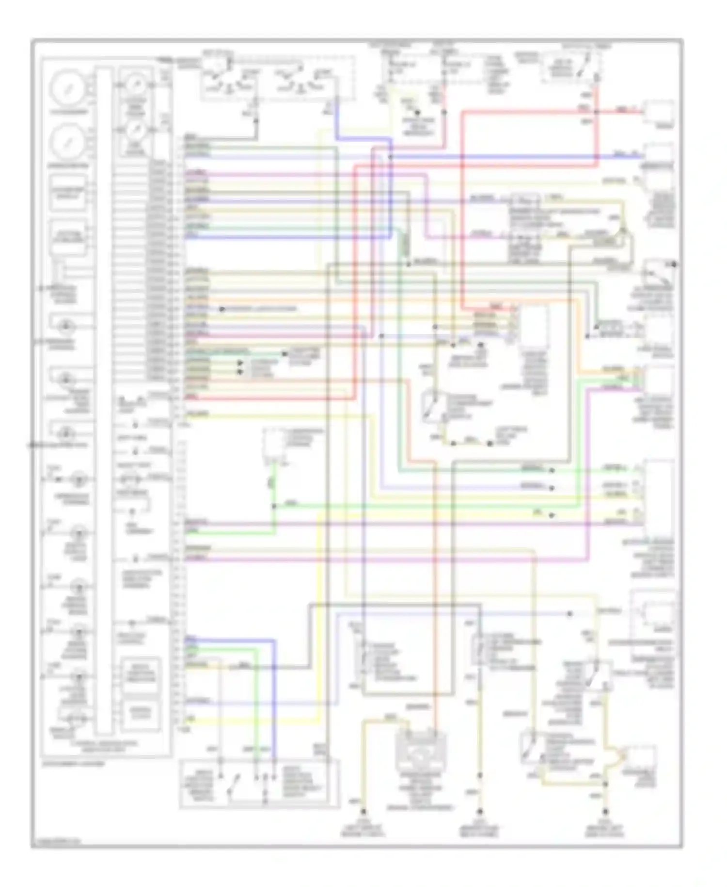 Wiring diagram instrument cluster for Volkswagen Passat B5 (1996-2001) (15 of 23)