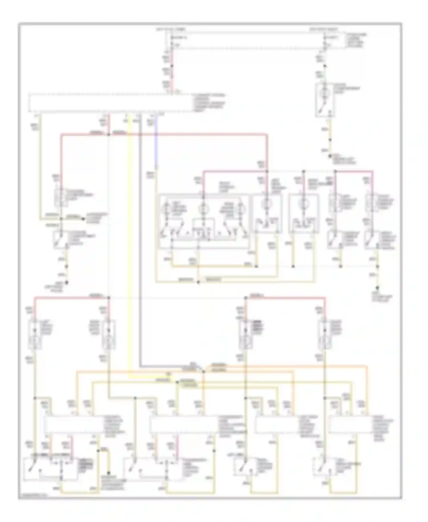 Wiring diagram left rear reading light for Volkswagen Passat B5 (1996-2001) (1 of 2)