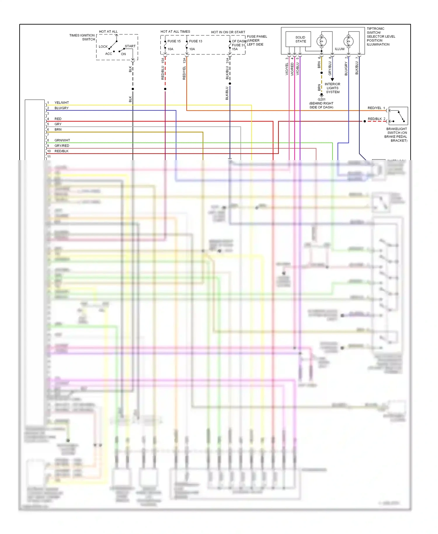 Wiring diagram nca for Volkswagen Passat B5 (1996-2001) (21 of 22)