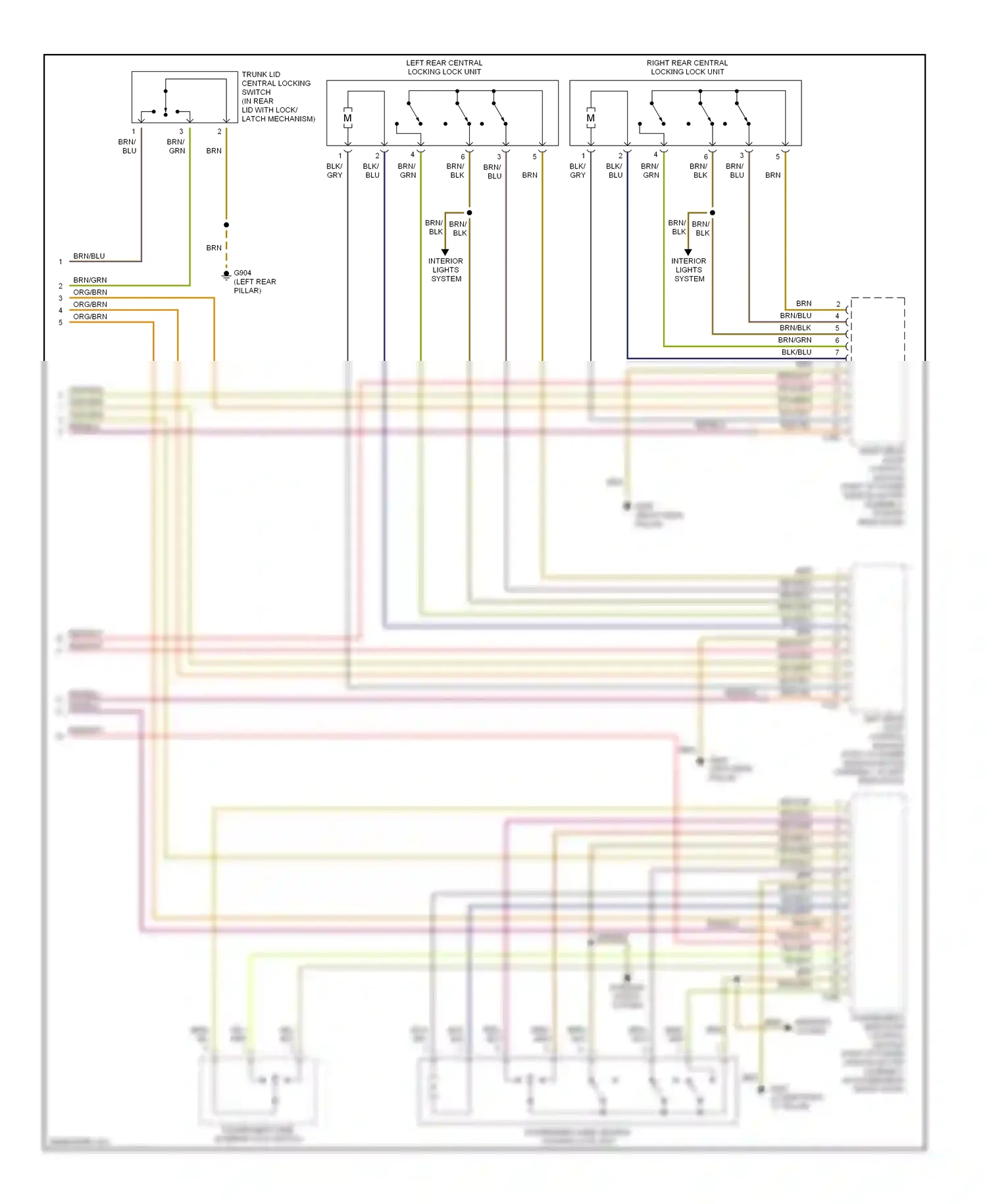 Wiring diagram red/blu for Volkswagen Passat B5 (1996-2001) (2 of 21)