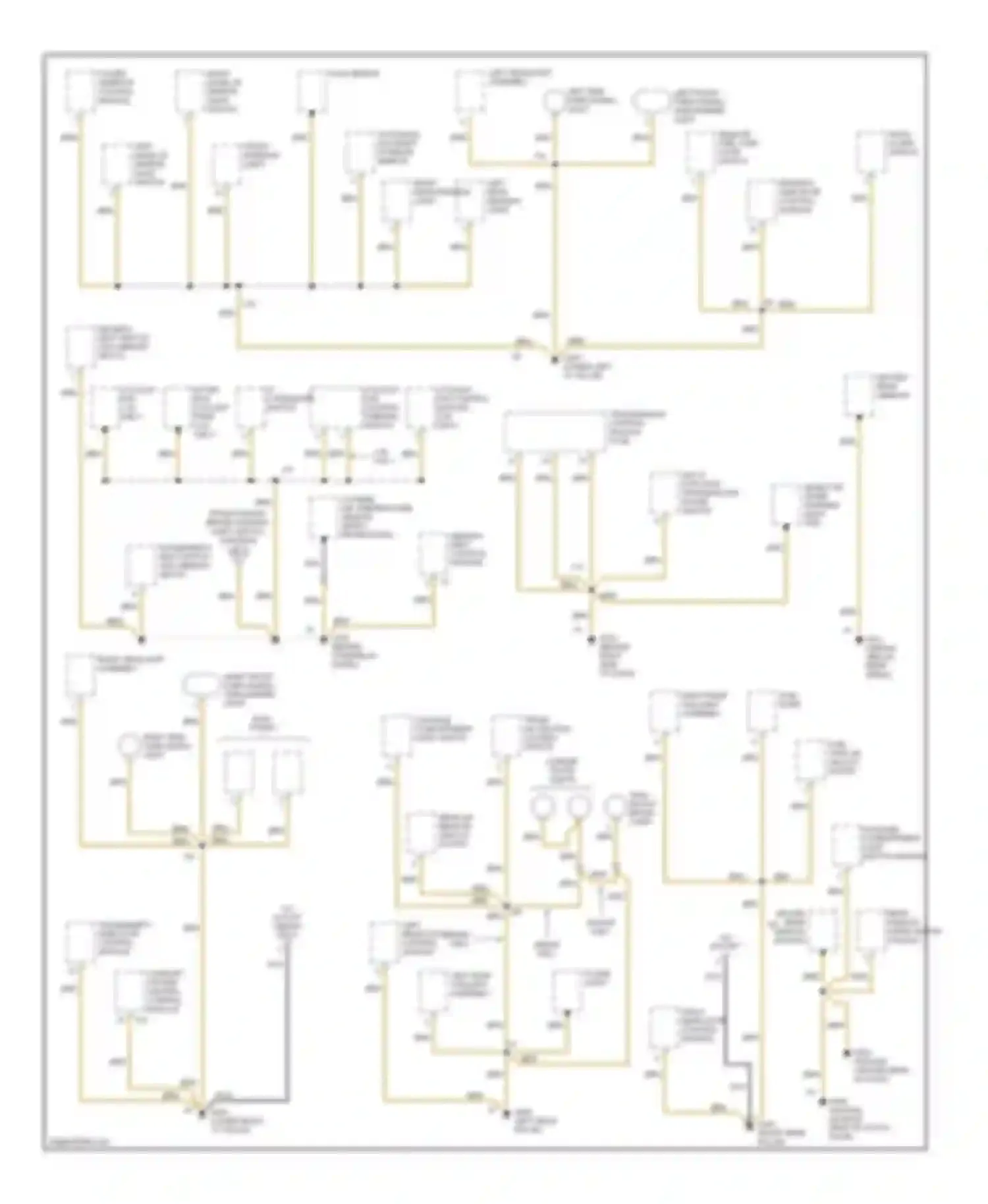 Wiring diagram right rear reading light for Volkswagen Passat B5 (1996-2001) (2 of 2)