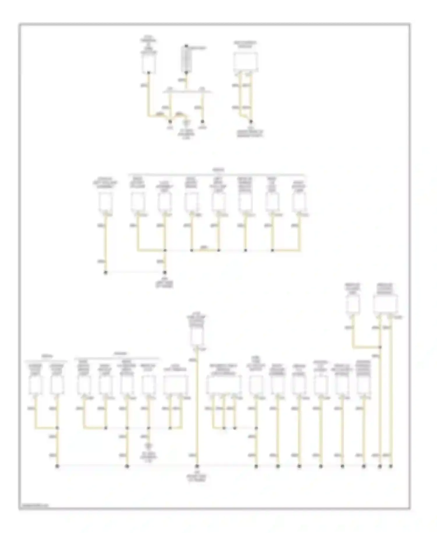 Passat Volkswagen B6 (2005-2010): Ground distribution circuit (1 of 6)