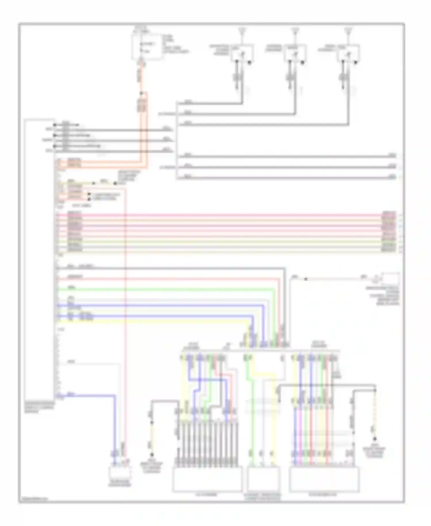 Passat Volkswagen B6 (2005-2010): Navigation circuit, without amplifier (1 of 2)