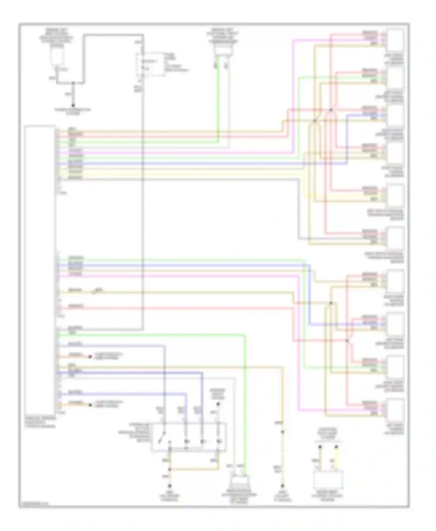 Passat Volkswagen B6 (2005-2010): Parking assistant circuit, sedan