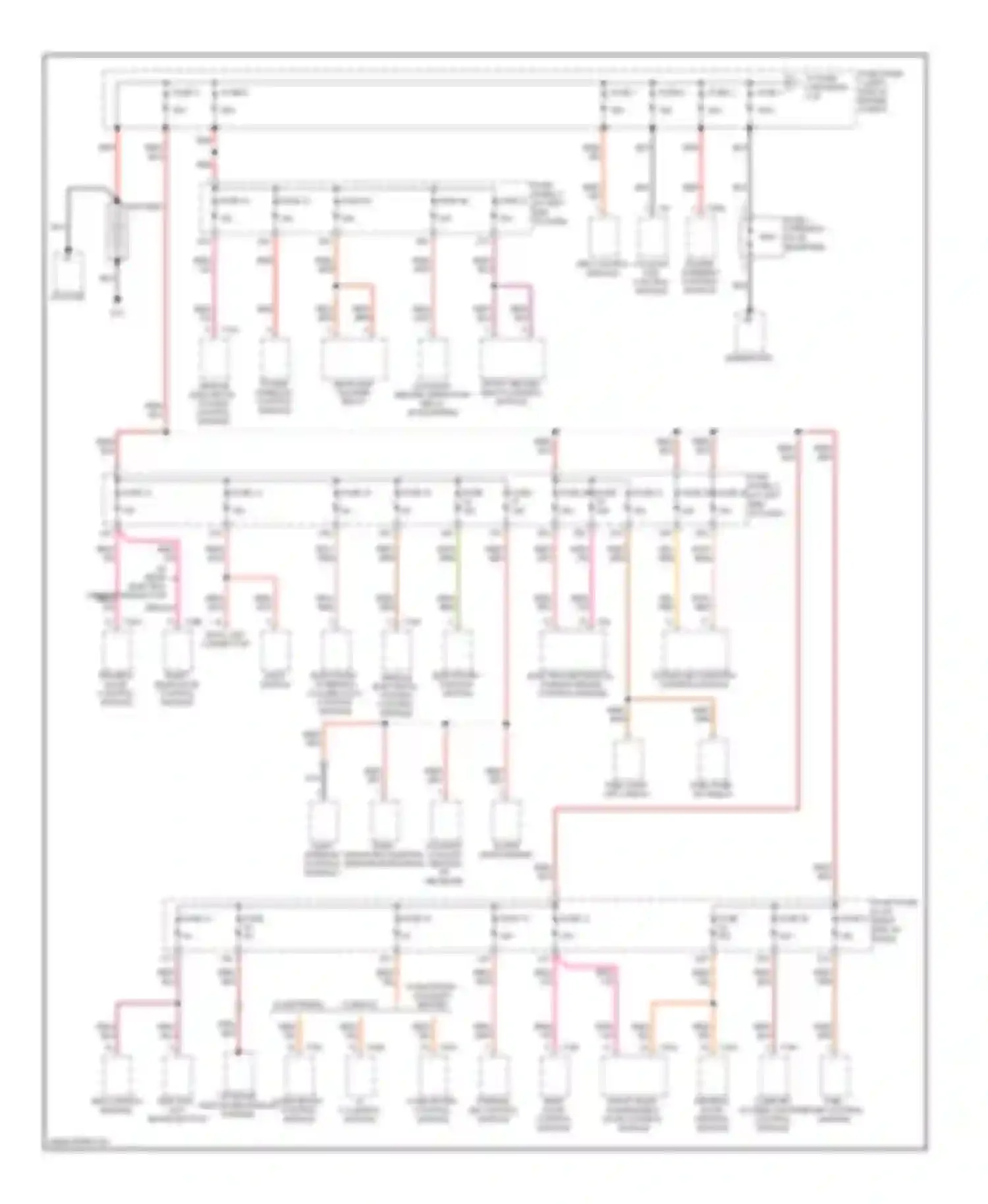 Passat Volkswagen B6 (2005-2010): 2.0l, power distribution circuit (1 of 4)