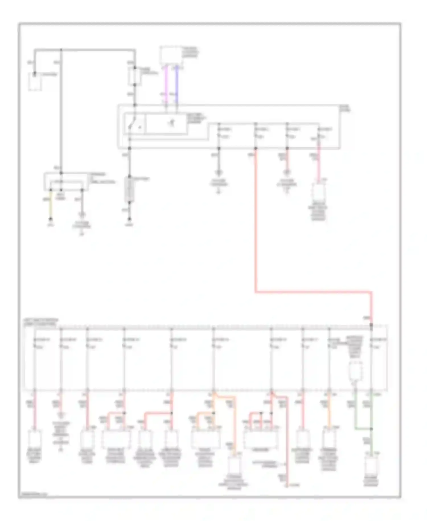 Passat Volkswagen B6 (2005-2010): 3.6l, power distribution circuit (1 of 5)