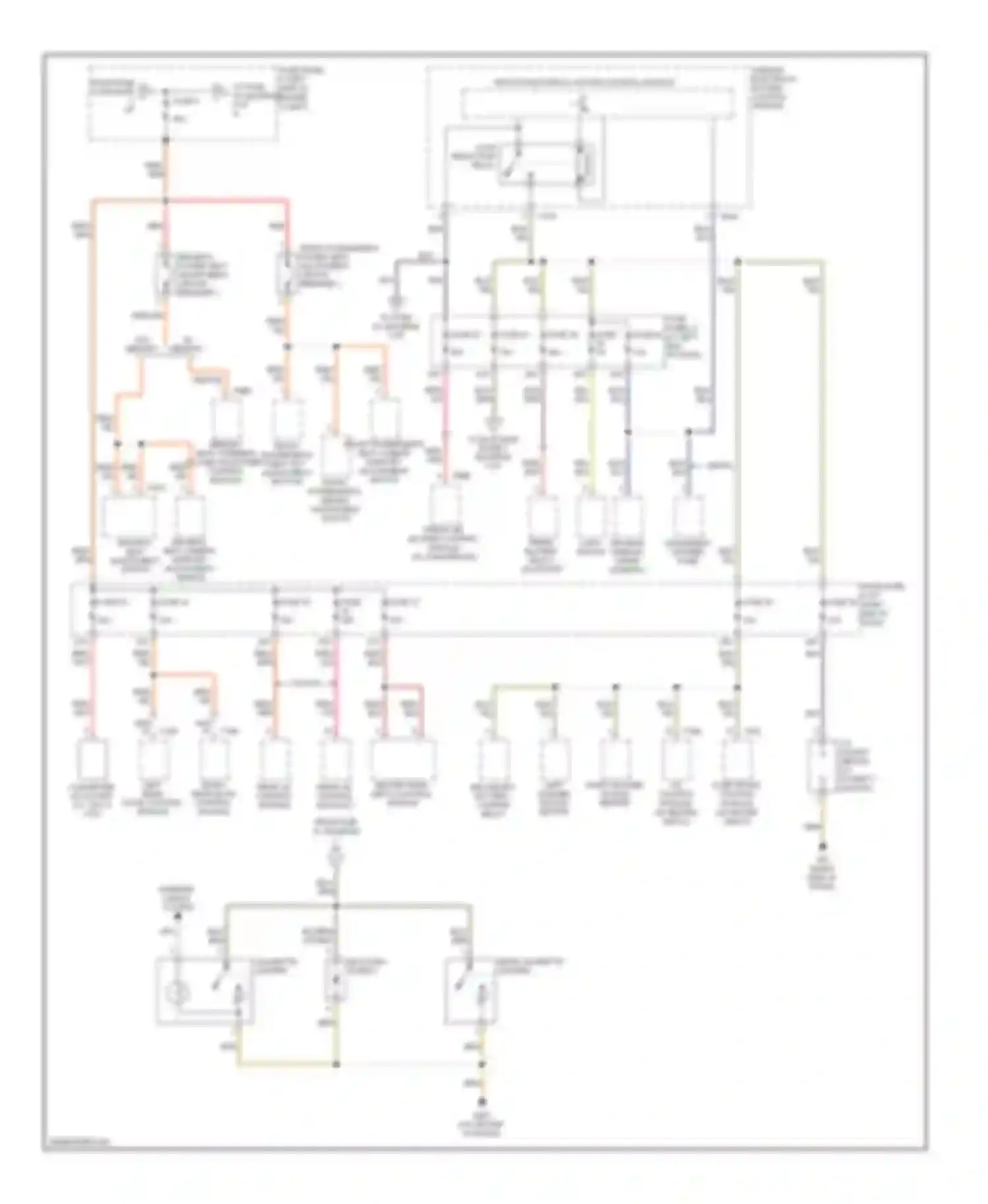 Passat Volkswagen B6 (2005-2010): 3.6l, power distribution circuit (3 of 5)