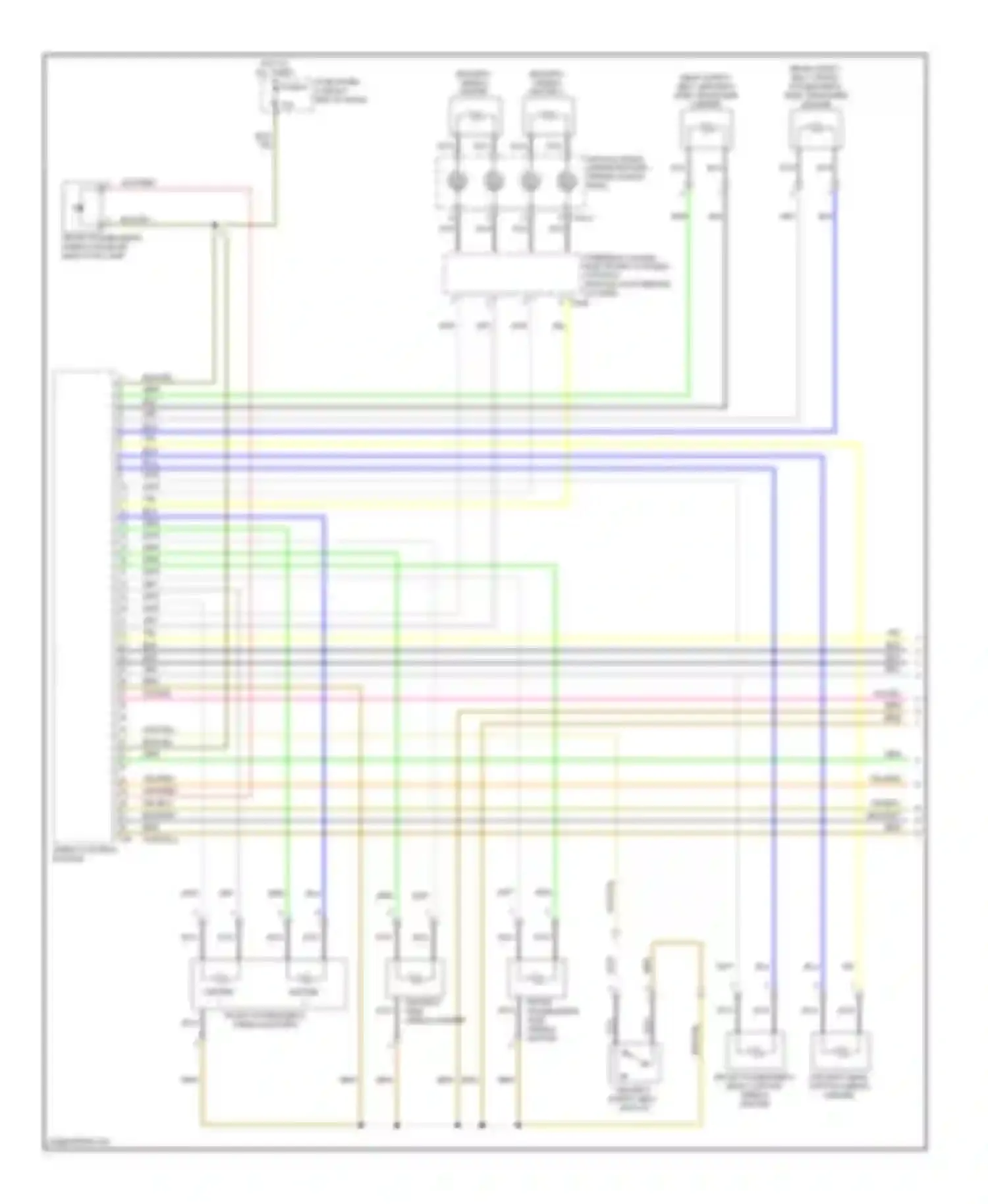 Passat Volkswagen B6 (2005-2010): Supplemental restraints circuit, without rear side air bag (1 of 2)