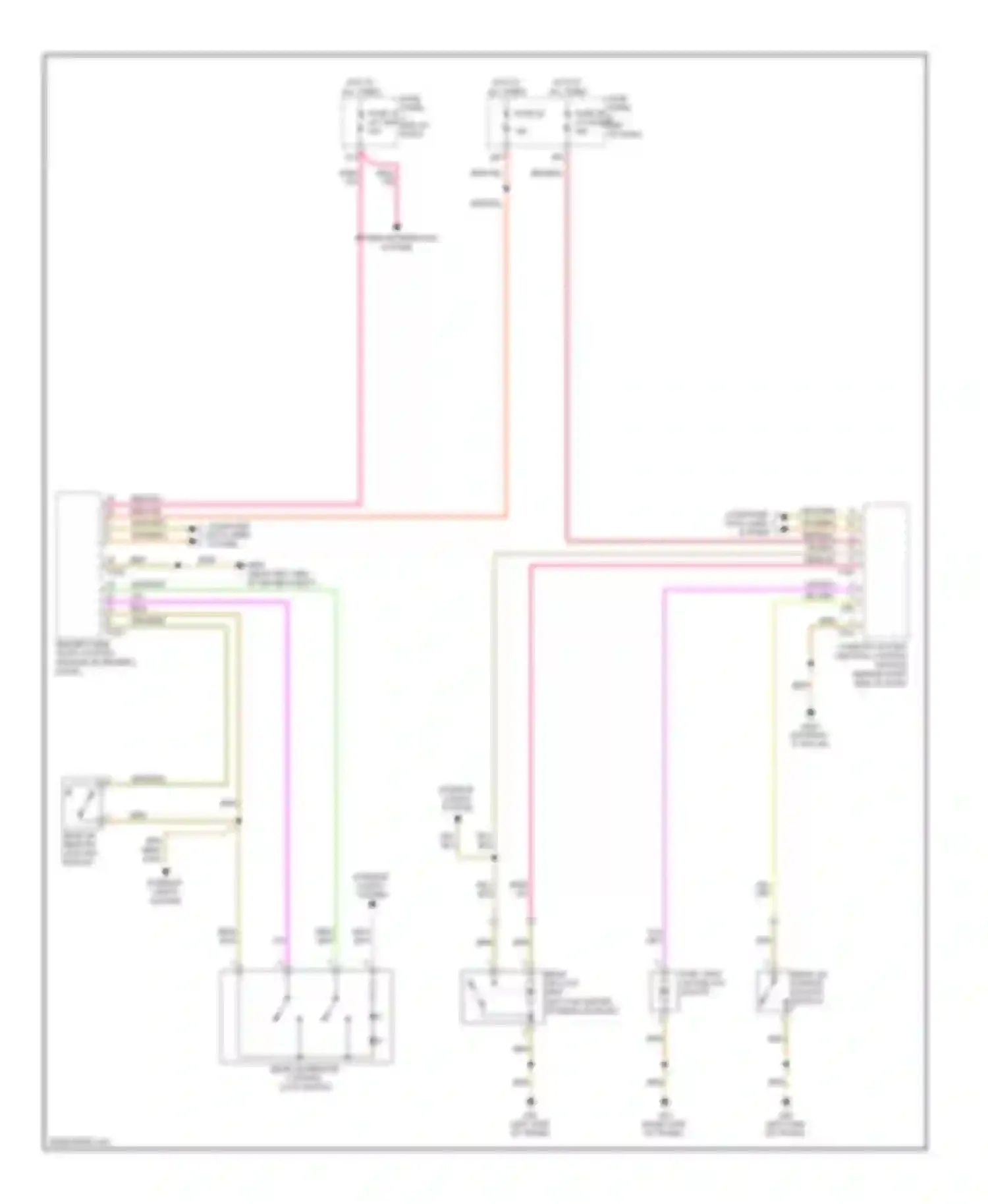 Passat Volkswagen B6 (2005-2010): Trunk & fuel door release circuit, sedan