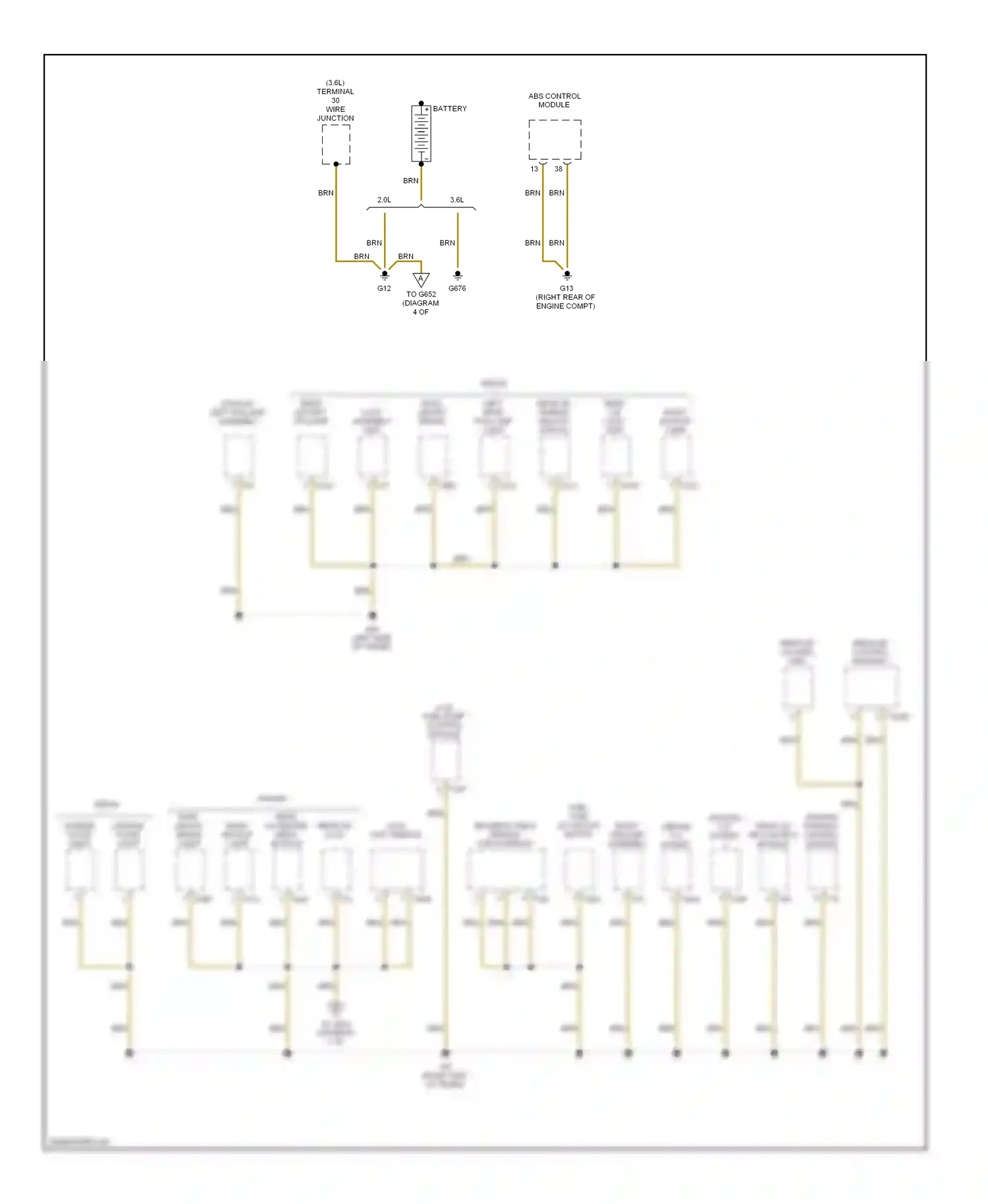 Wiring diagram abs control module for Volkswagen Passat B6 (2005-2010) (7 of 7)