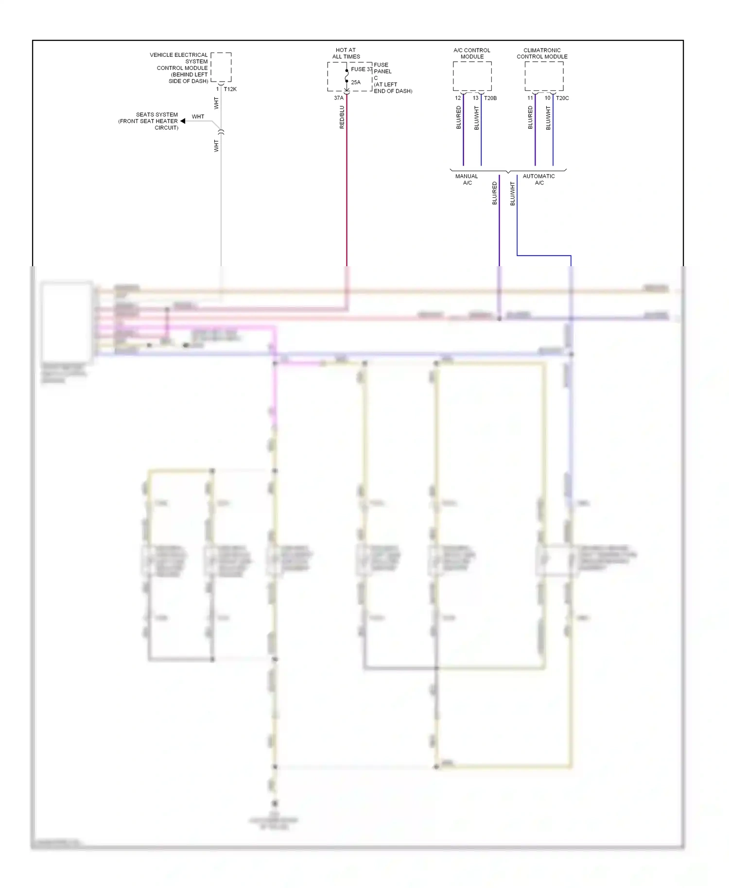 Wiring diagram a/c control module for Volkswagen Passat B6 (2005-2010) (4 of 6)