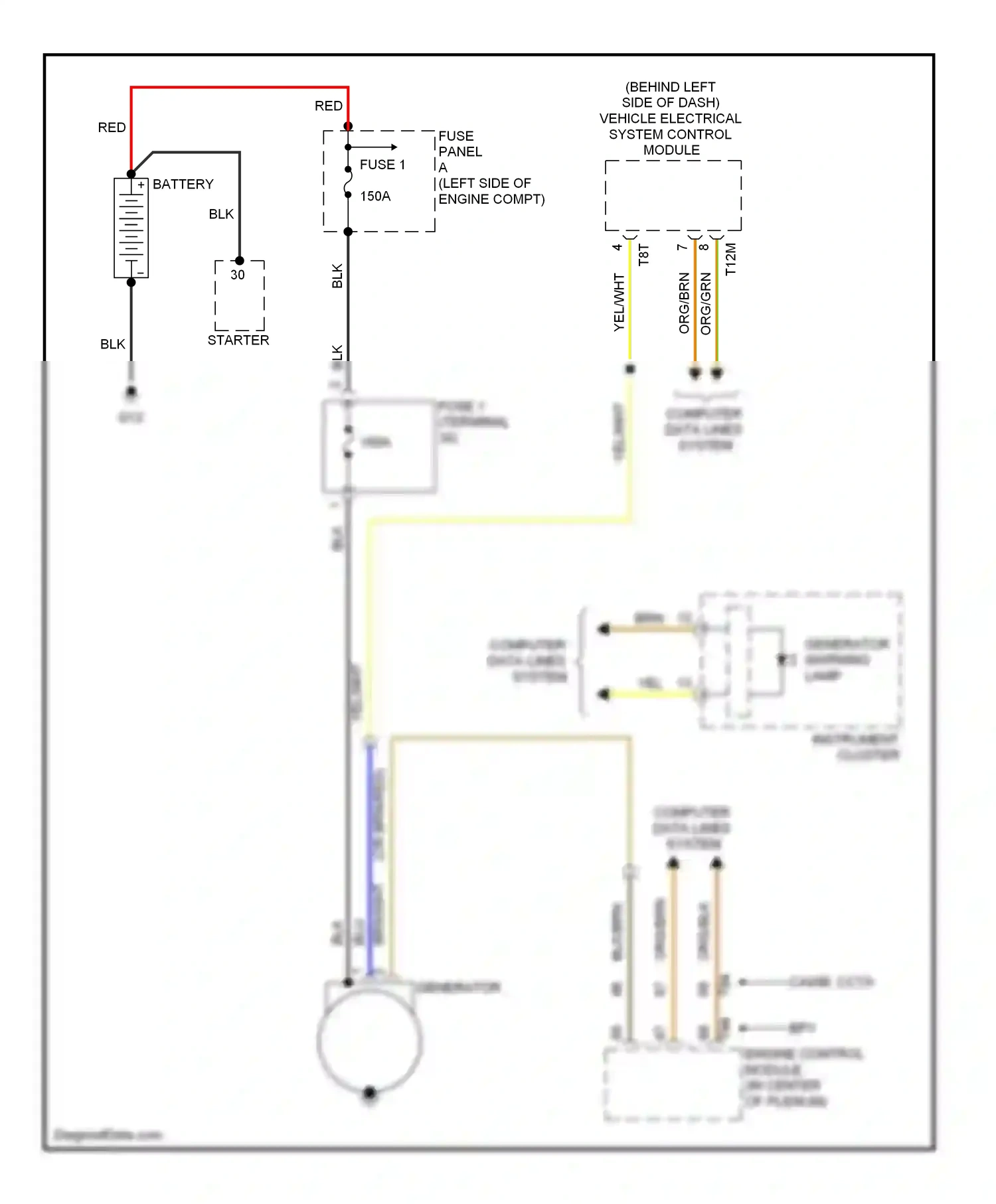 Wiring diagram blk for Volkswagen Passat B6 (2005-2010) (101 of 117)