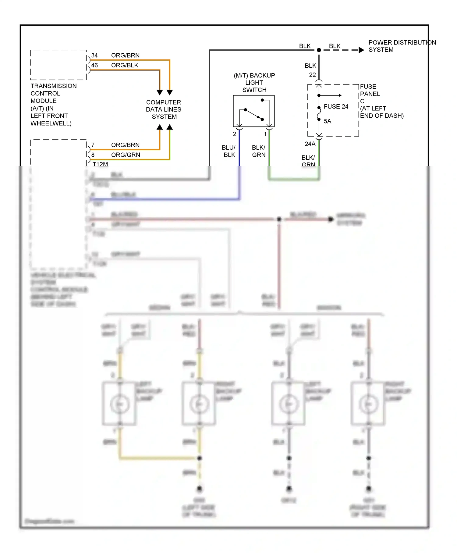 Wiring diagram blk for Volkswagen Passat B6 (2005-2010) (41 of 117)