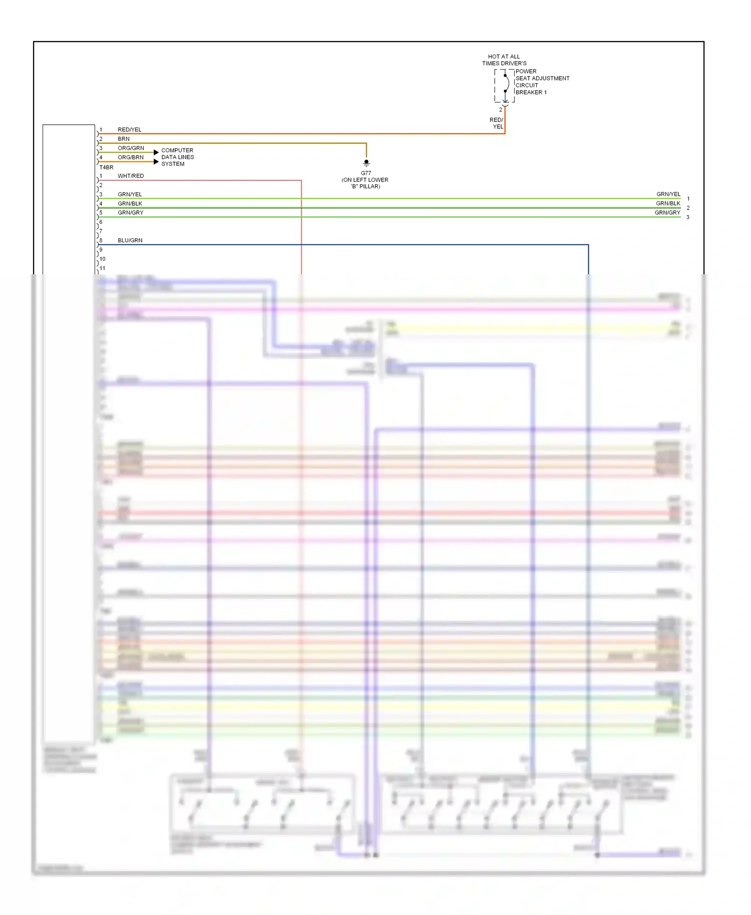 Wiring diagram blu for Volkswagen Passat B6 (2005-2010) (43 of 81)