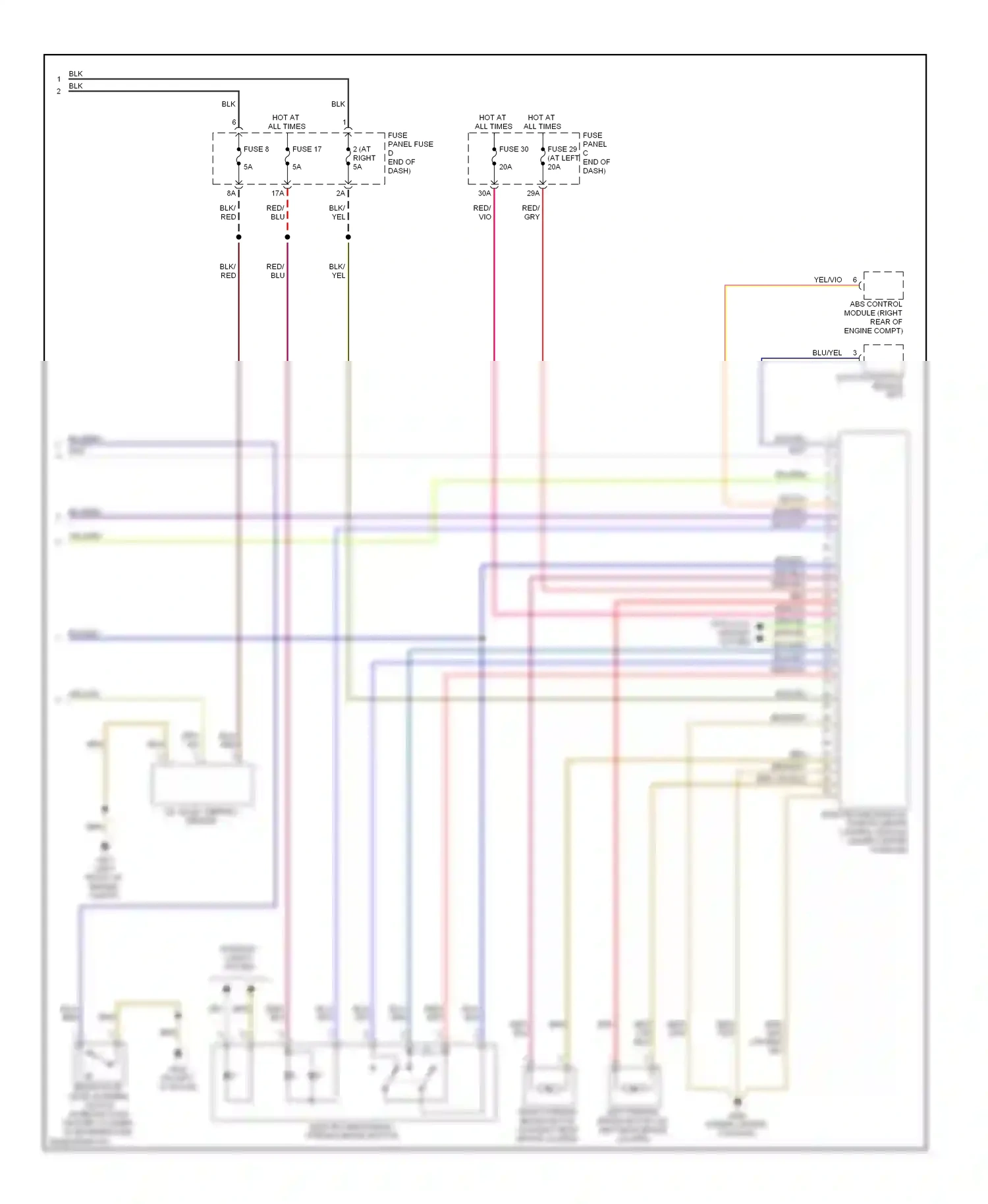 Wiring diagram blu for Volkswagen Passat B6 (2005-2010) (39 of 81)
