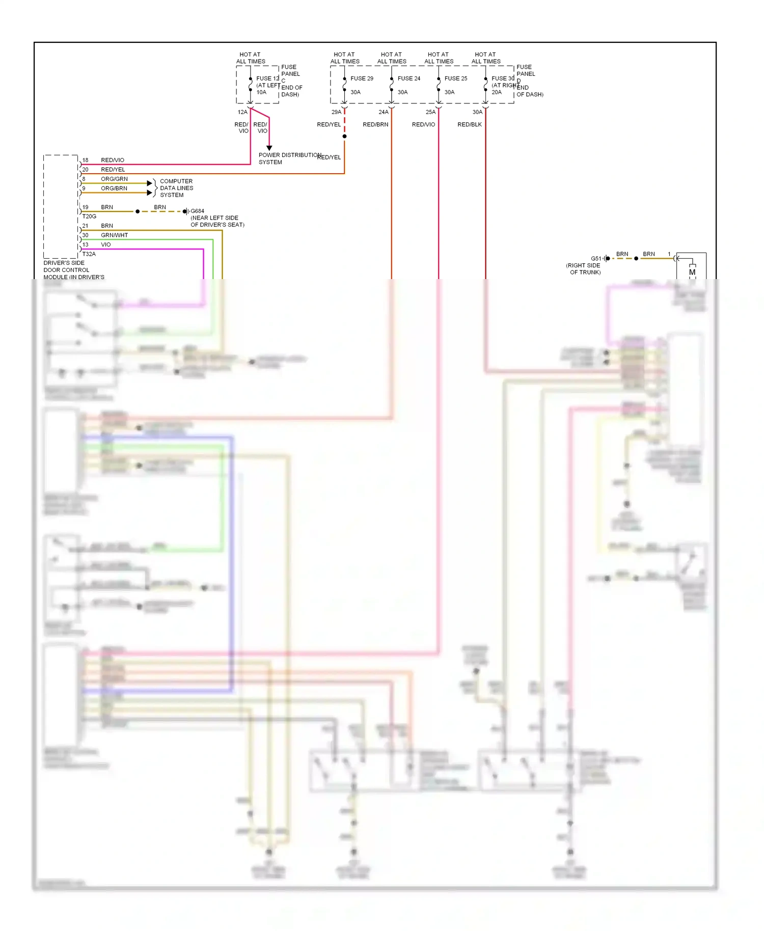 Wiring diagram blu for Volkswagen Passat B6 (2005-2010) (80 of 81)