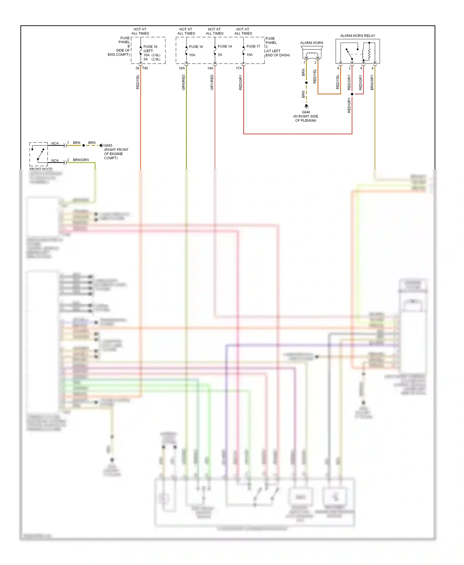 Wiring diagram blu/red for Volkswagen Passat B6 (2005-2010) (3 of 38)