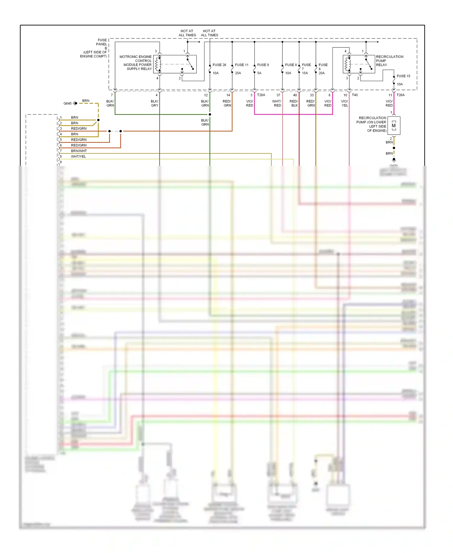 Wiring diagram brake light switch for Volkswagen Passat B6 (2005-2010) (10 of 11)