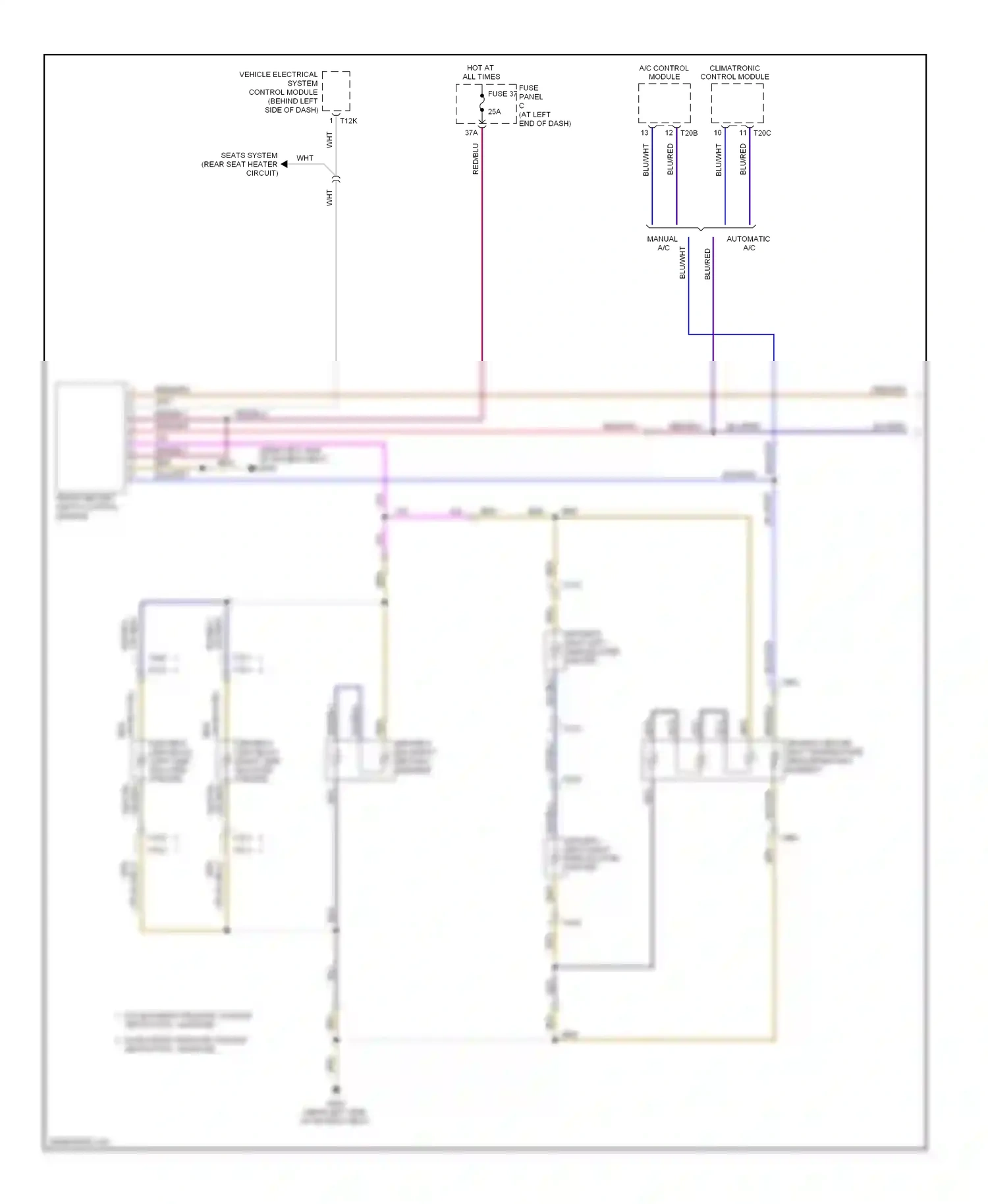 Wiring diagram front heated seats control module for Volkswagen Passat B6 (2005-2010) (3 of 5)