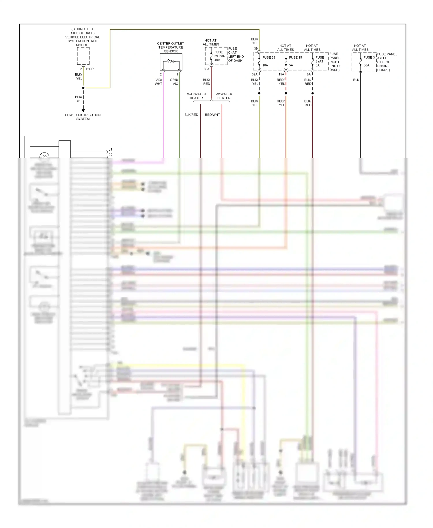 Wiring diagram fuse panel d for Volkswagen Passat B6 (2005-2010) (1 of 1)