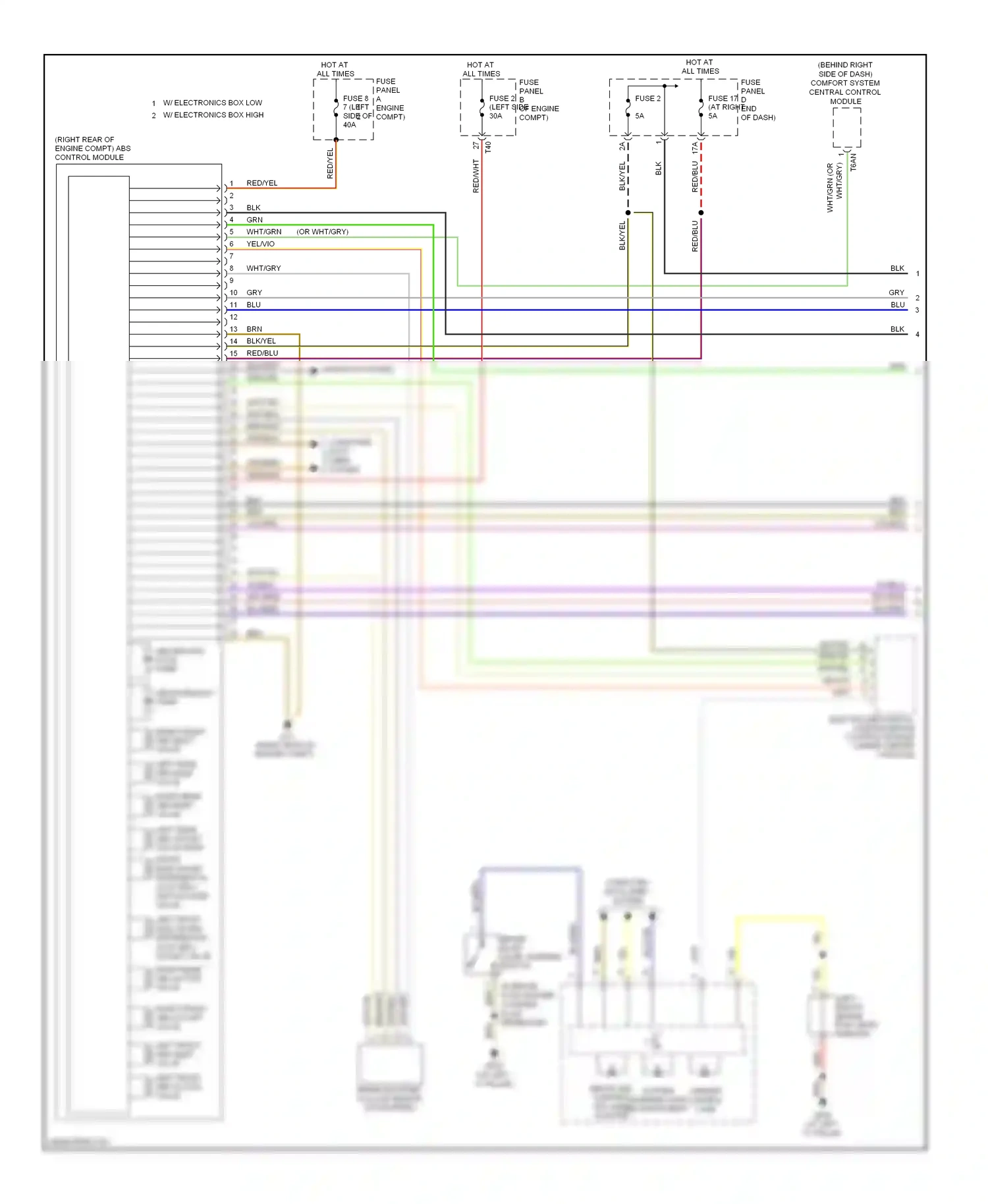 Wiring diagram fuse panel for Volkswagen Passat B6 (2005-2010) (32 of 56)