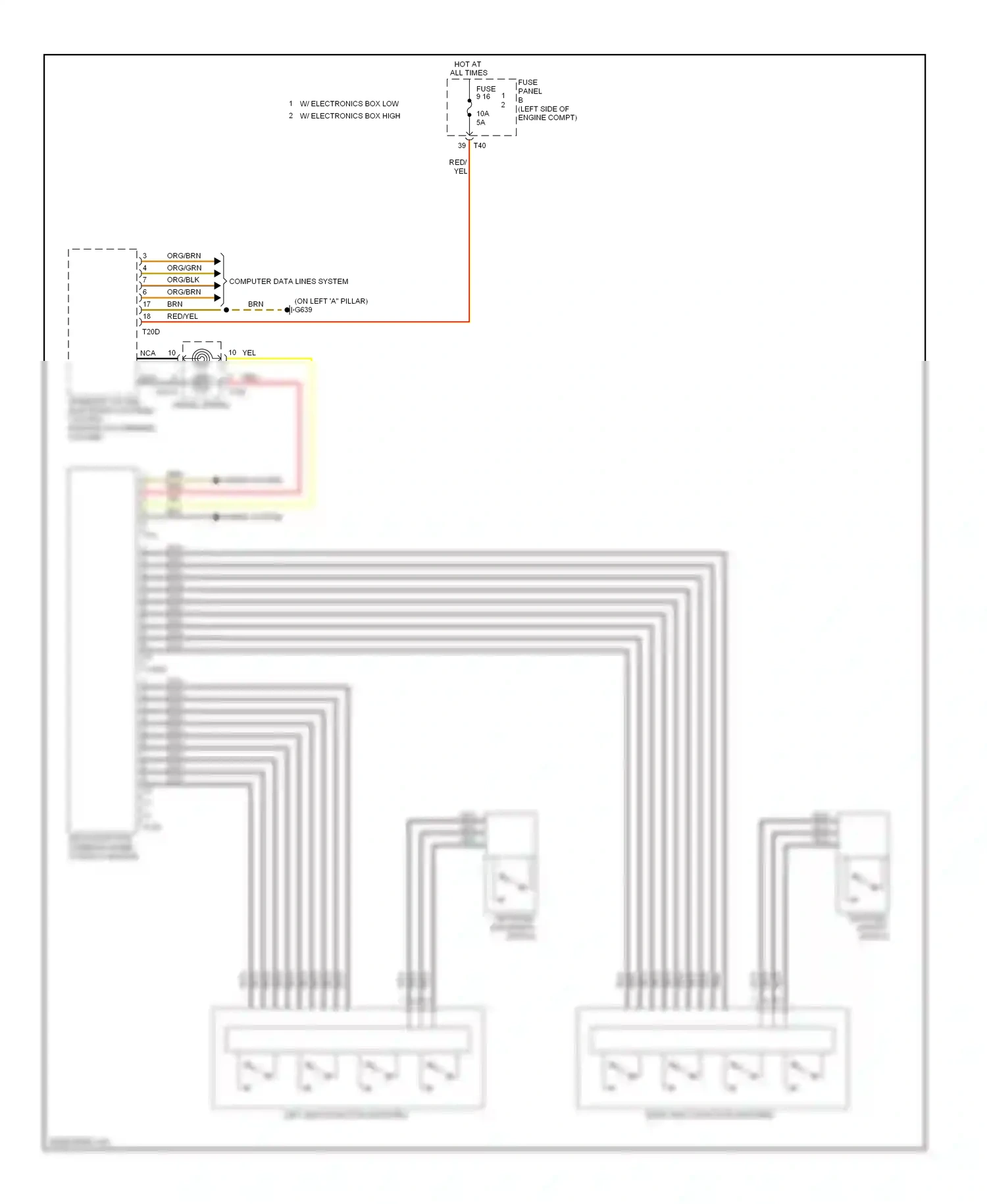 Wiring diagram horns system for Volkswagen Passat B6 (2005-2010) (6 of 7)