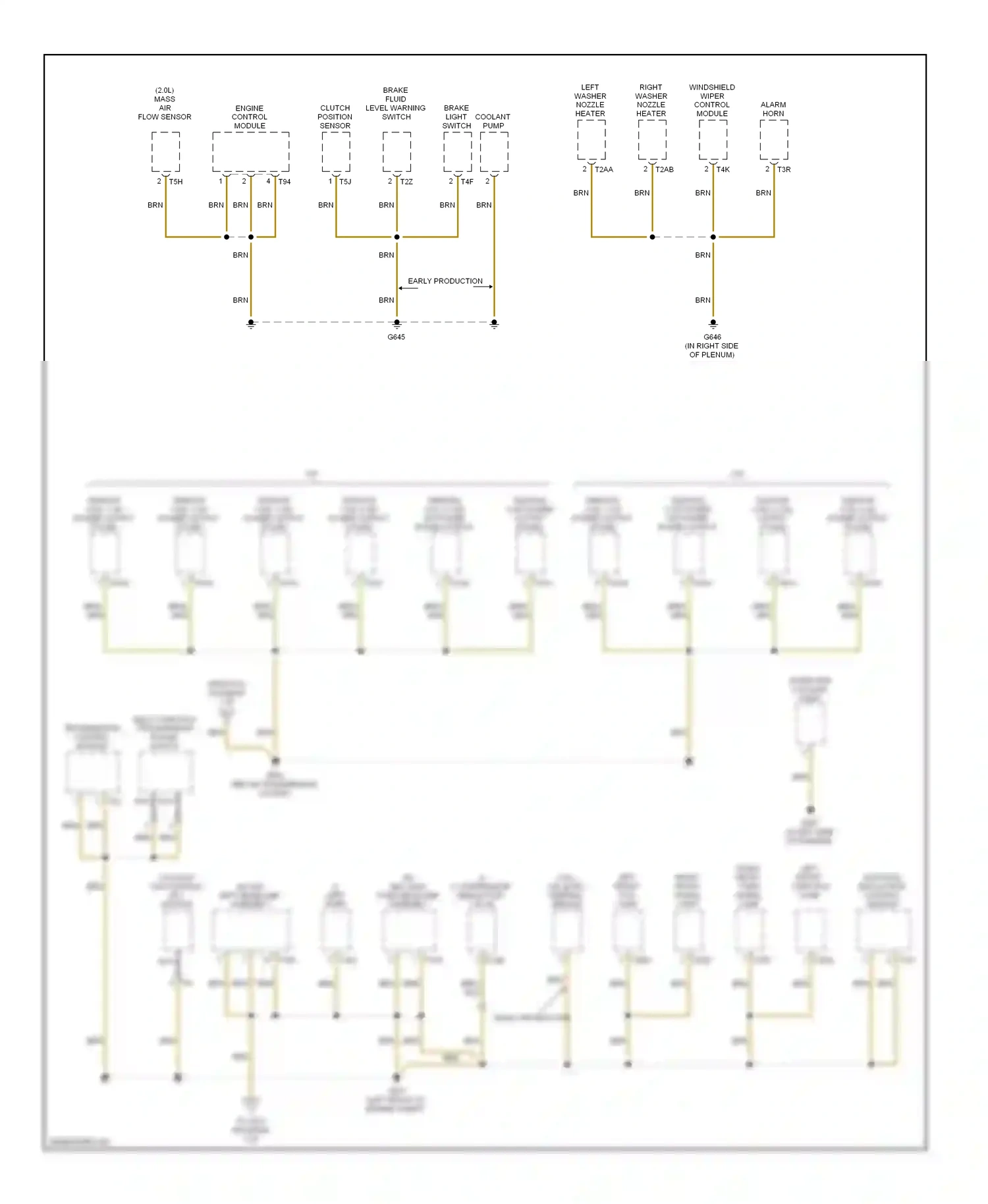 Wiring diagram multi-function transmission range switch for Volkswagen Passat B6 (2005-2010) (2 of 2)