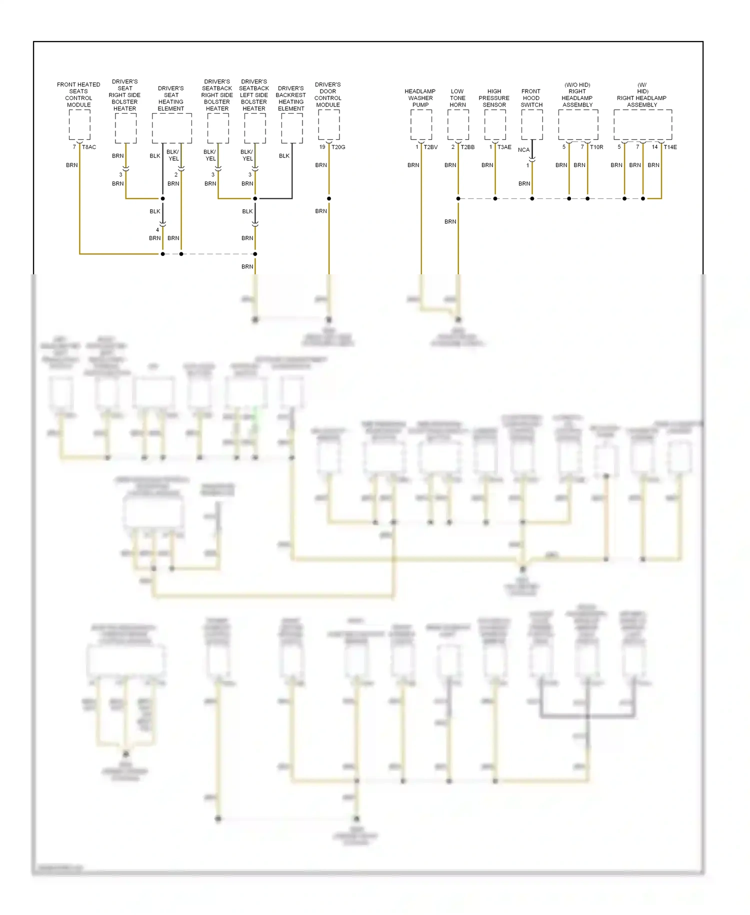 Wiring diagram operating electronics, telephone control module for Volkswagen Passat B6 (2005-2010) (4 of 4)