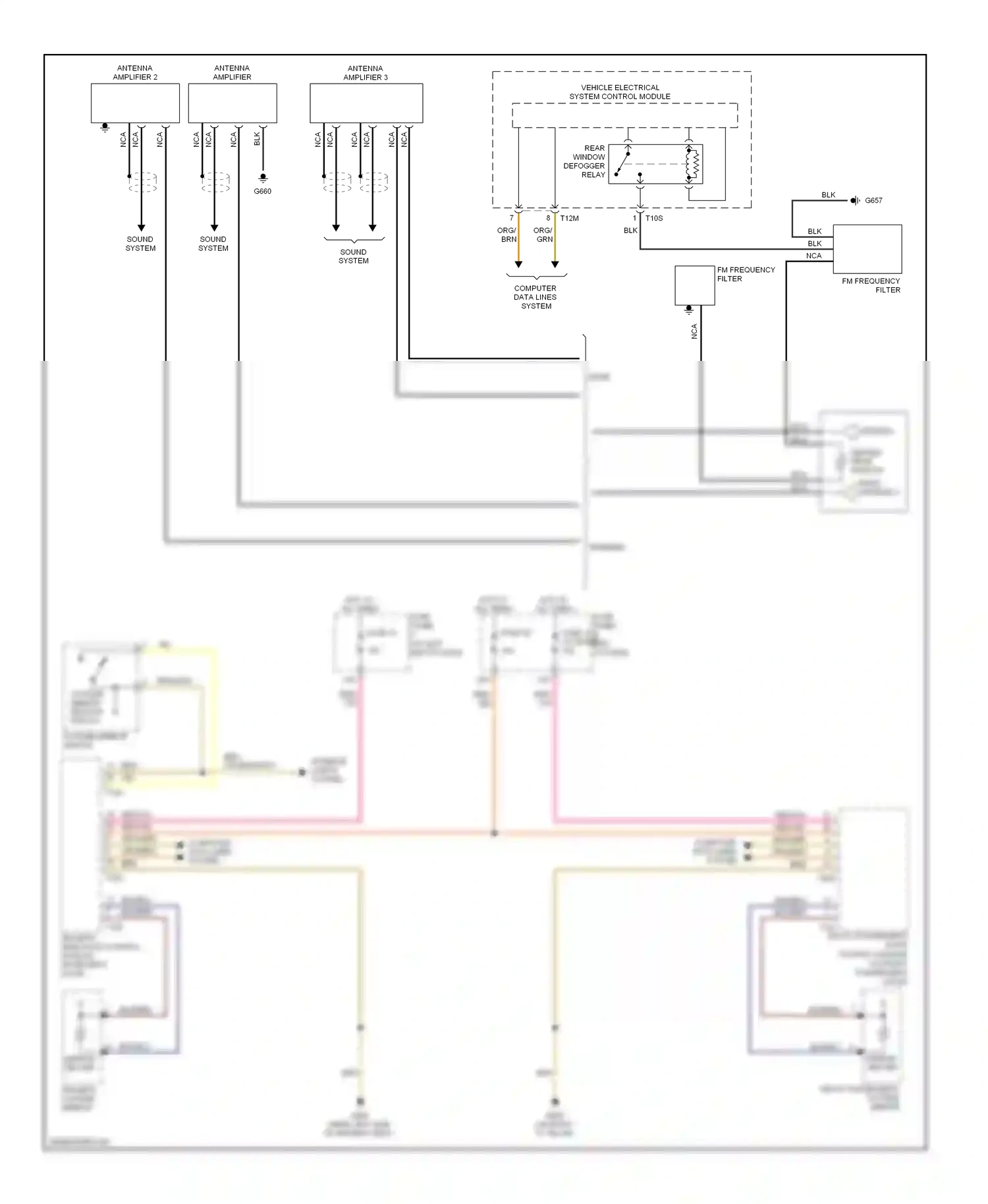 Wiring diagram outside mirror switch for Volkswagen Passat B6 (2005-2010) (1 of 1)