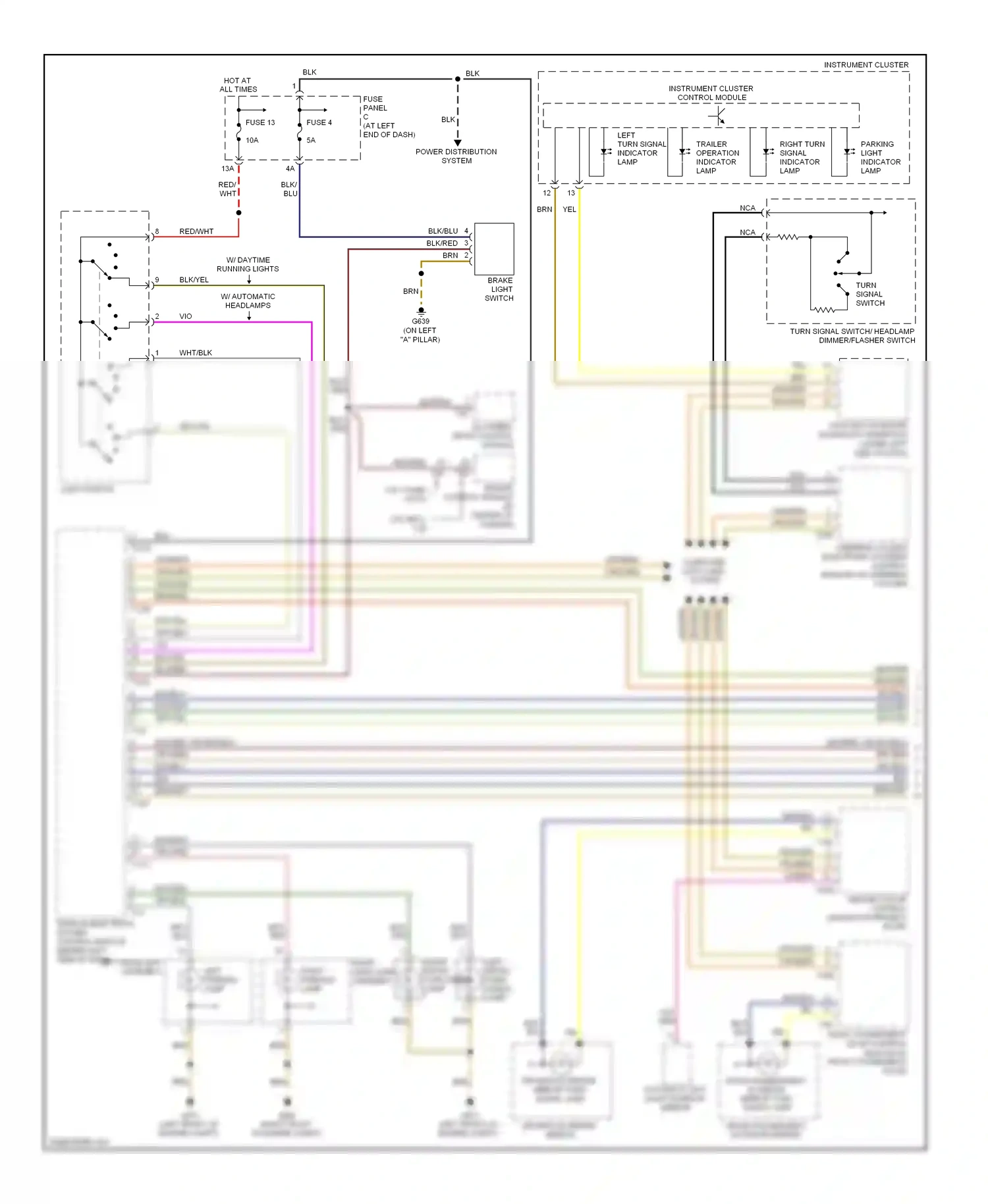 Wiring diagram power distribution system for Volkswagen Passat B6 (2005-2010) (3 of 18)