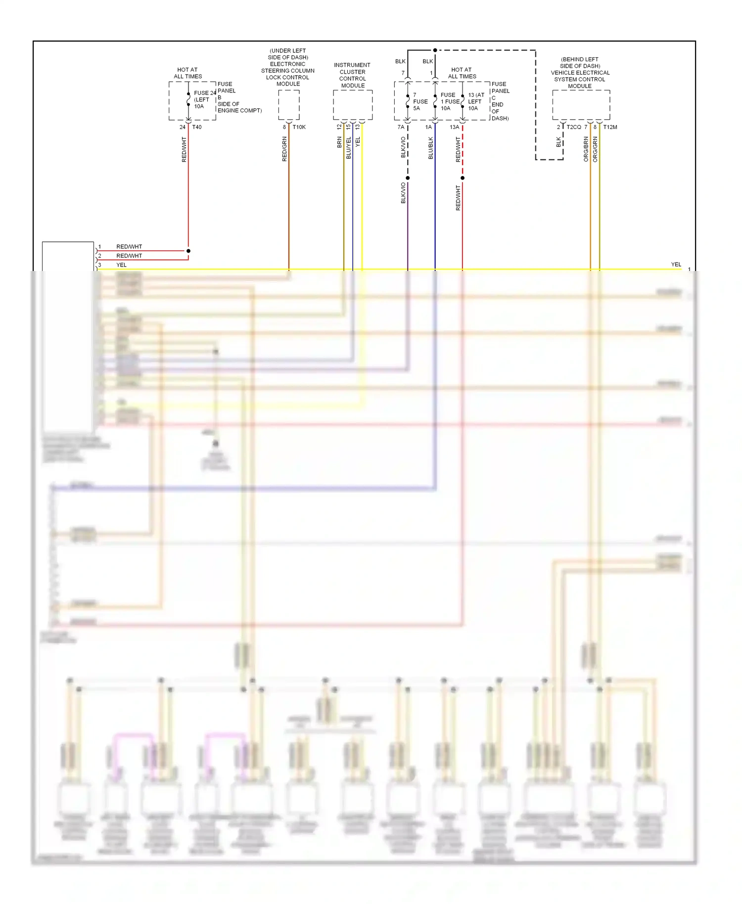 Wiring diagram special purpose vehicle control module for Volkswagen Passat B6 (2005-2010) (1 of 1)