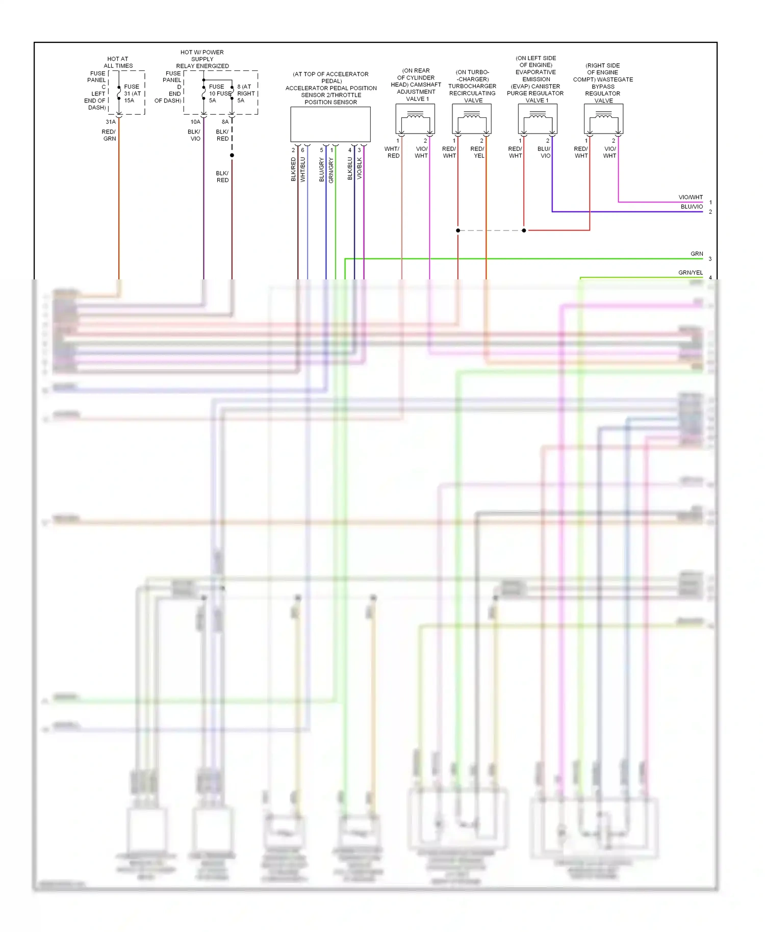 Wiring diagram vio/blk for Volkswagen Passat B6 (2005-2010) (6 of 17)