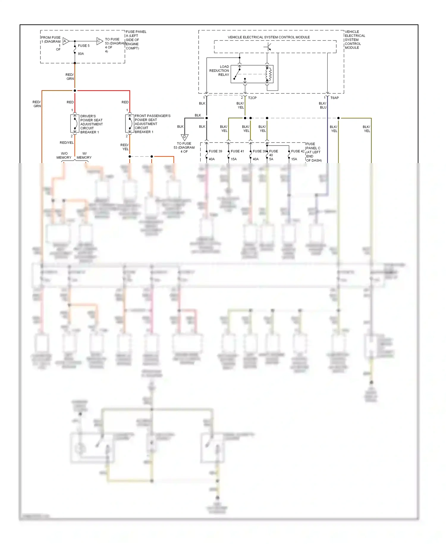 Wiring diagram windshield washer pump for Volkswagen Passat B6 (2005-2010) (1 of 2)
