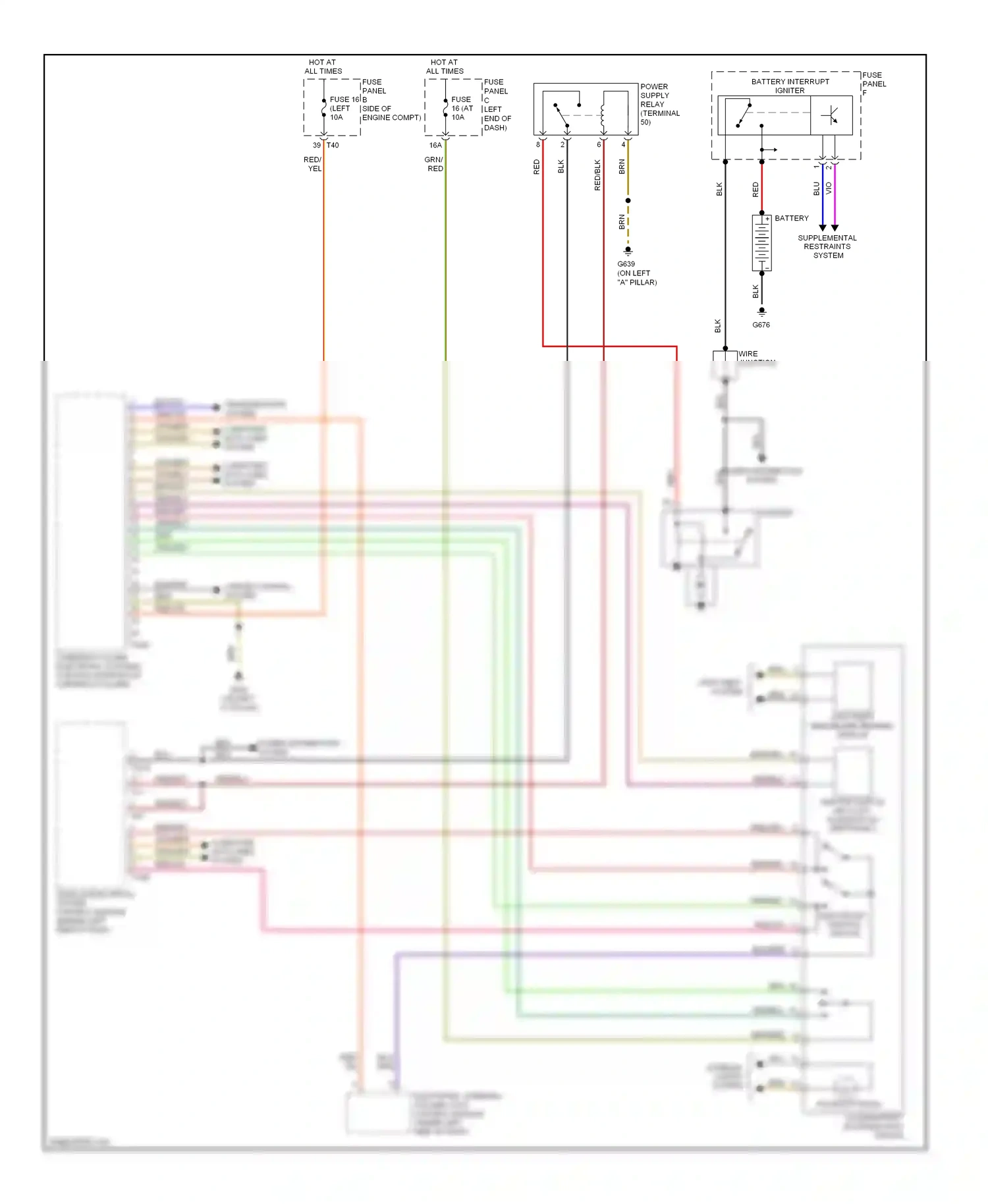 Wiring diagram wire junction for Volkswagen Passat B6 (2005-2010) (2 of 3)