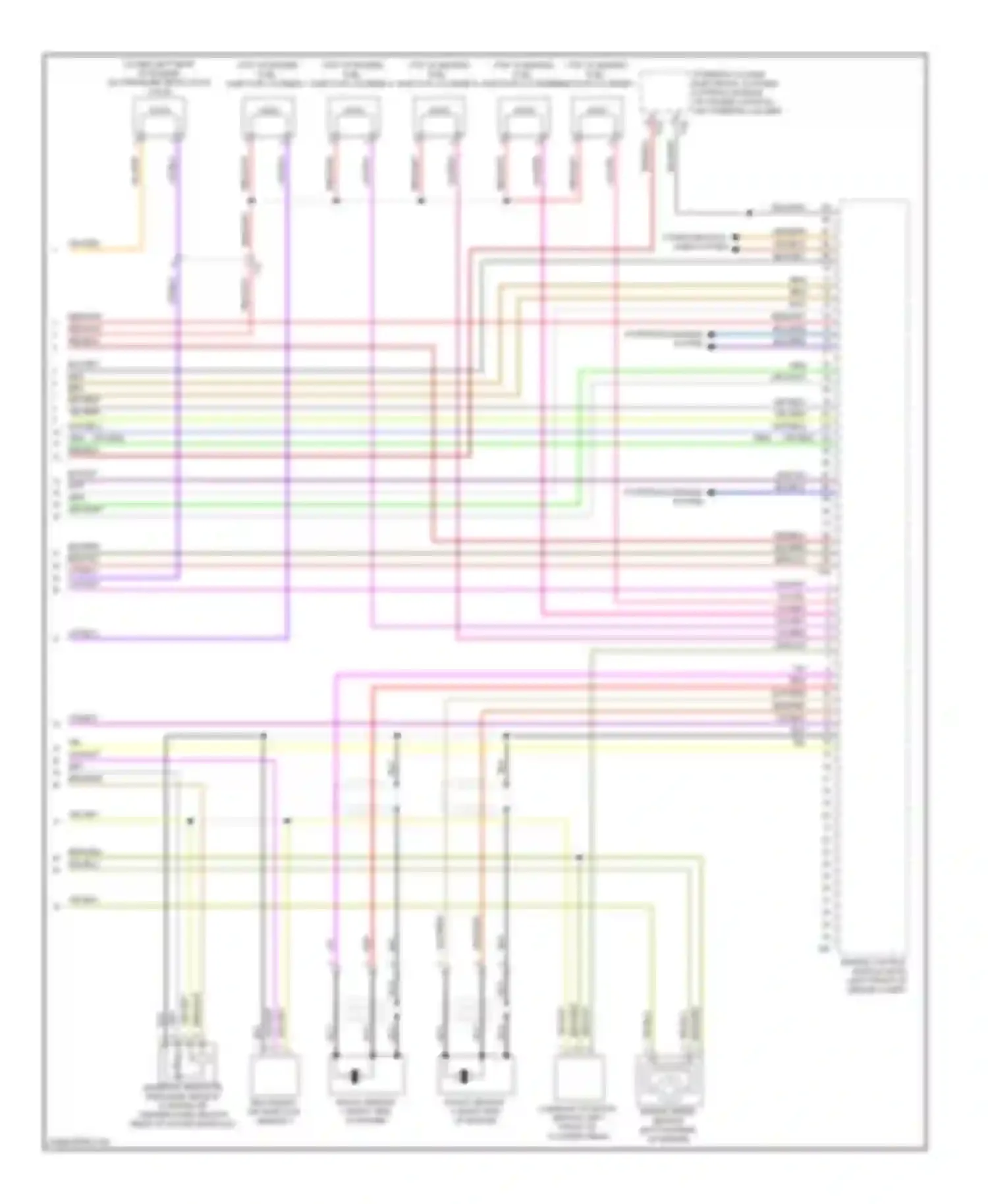 Passat Volkswagen B7 (2010-2015): Wiring diagram engine performance 2.5l (5 of 5)