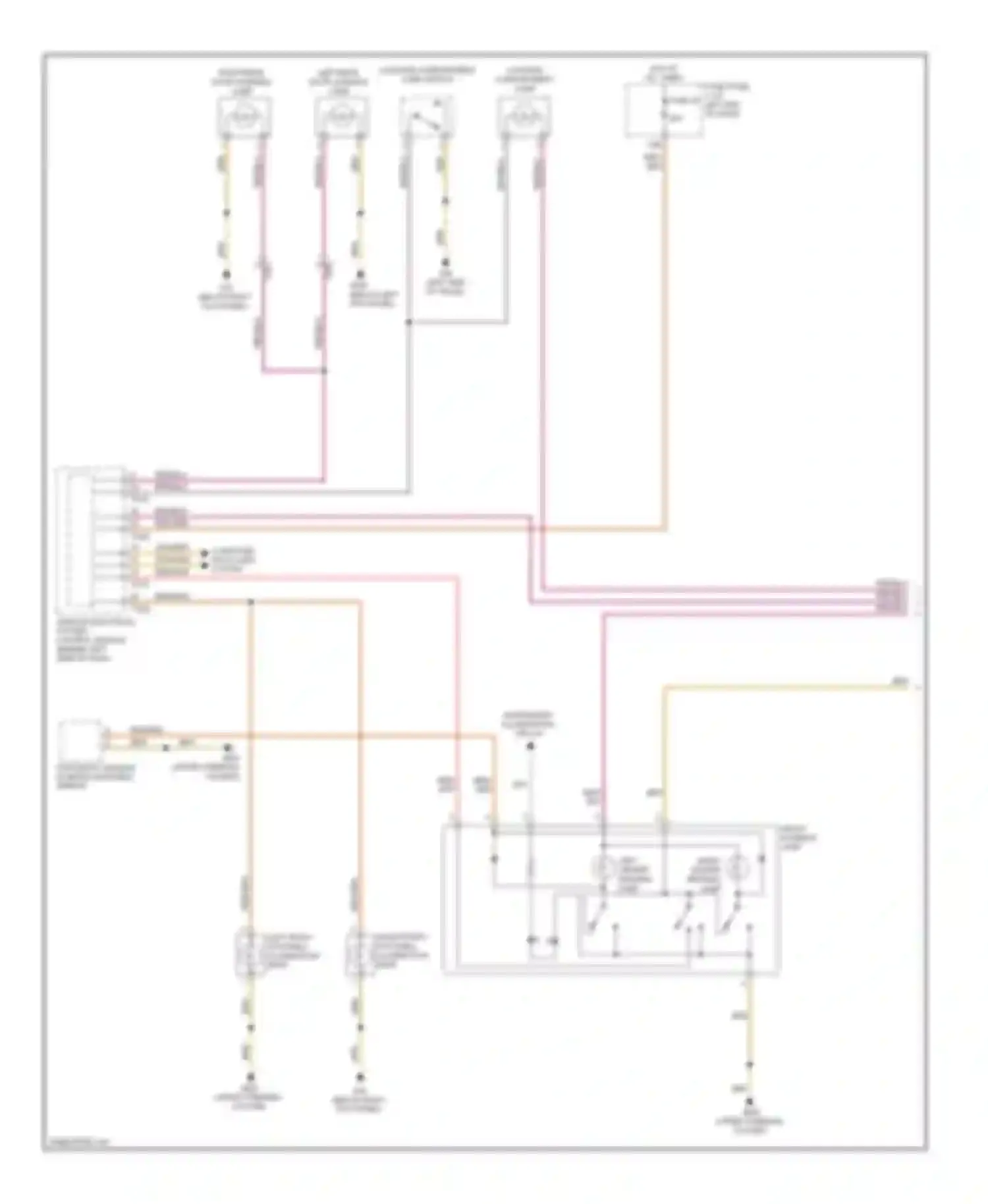 Passat Volkswagen B7 (2010-2015): Courtesy lamps circuit (1 of 3)