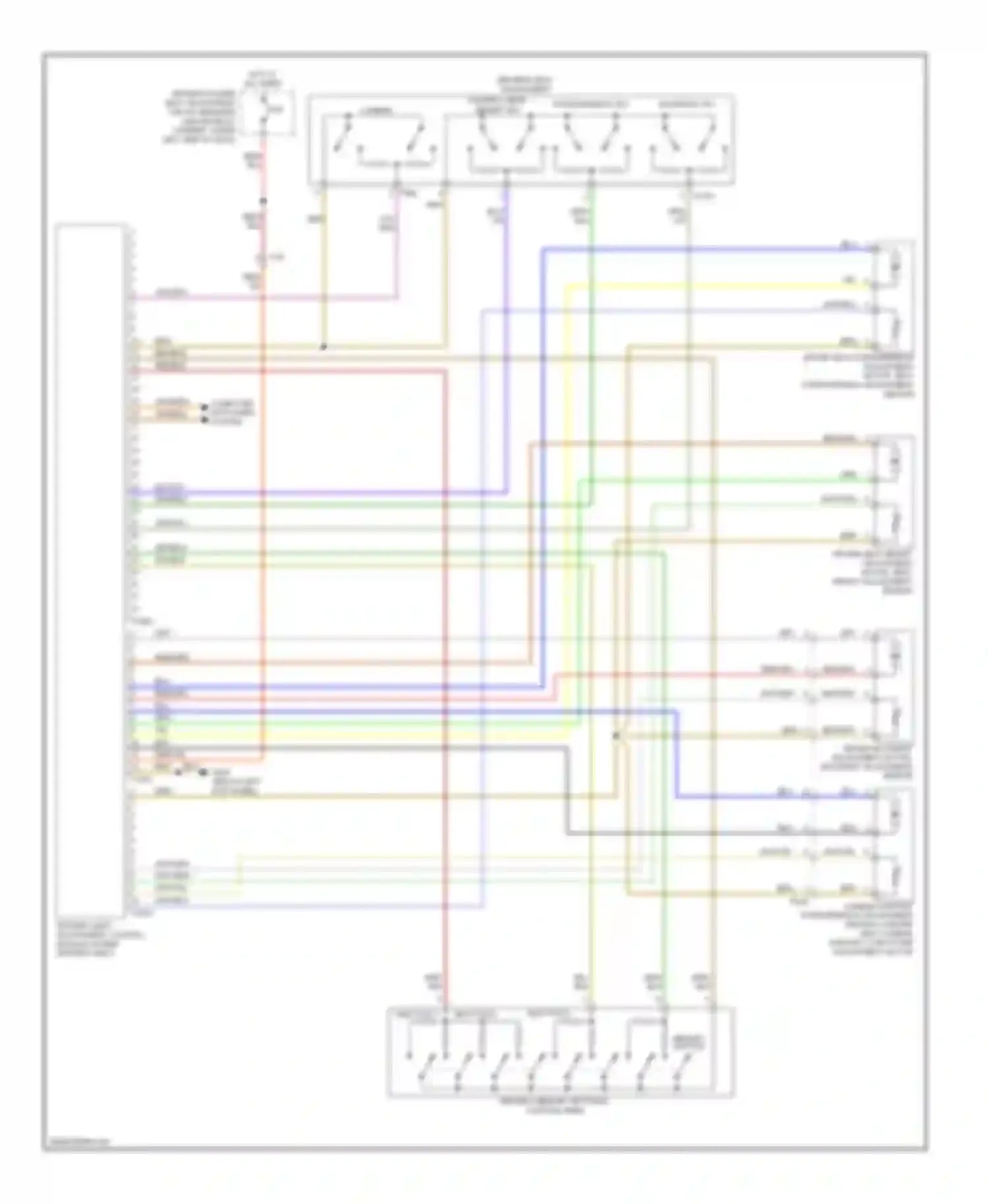 Passat Volkswagen B7 (2010-2015): Memory systems circuit