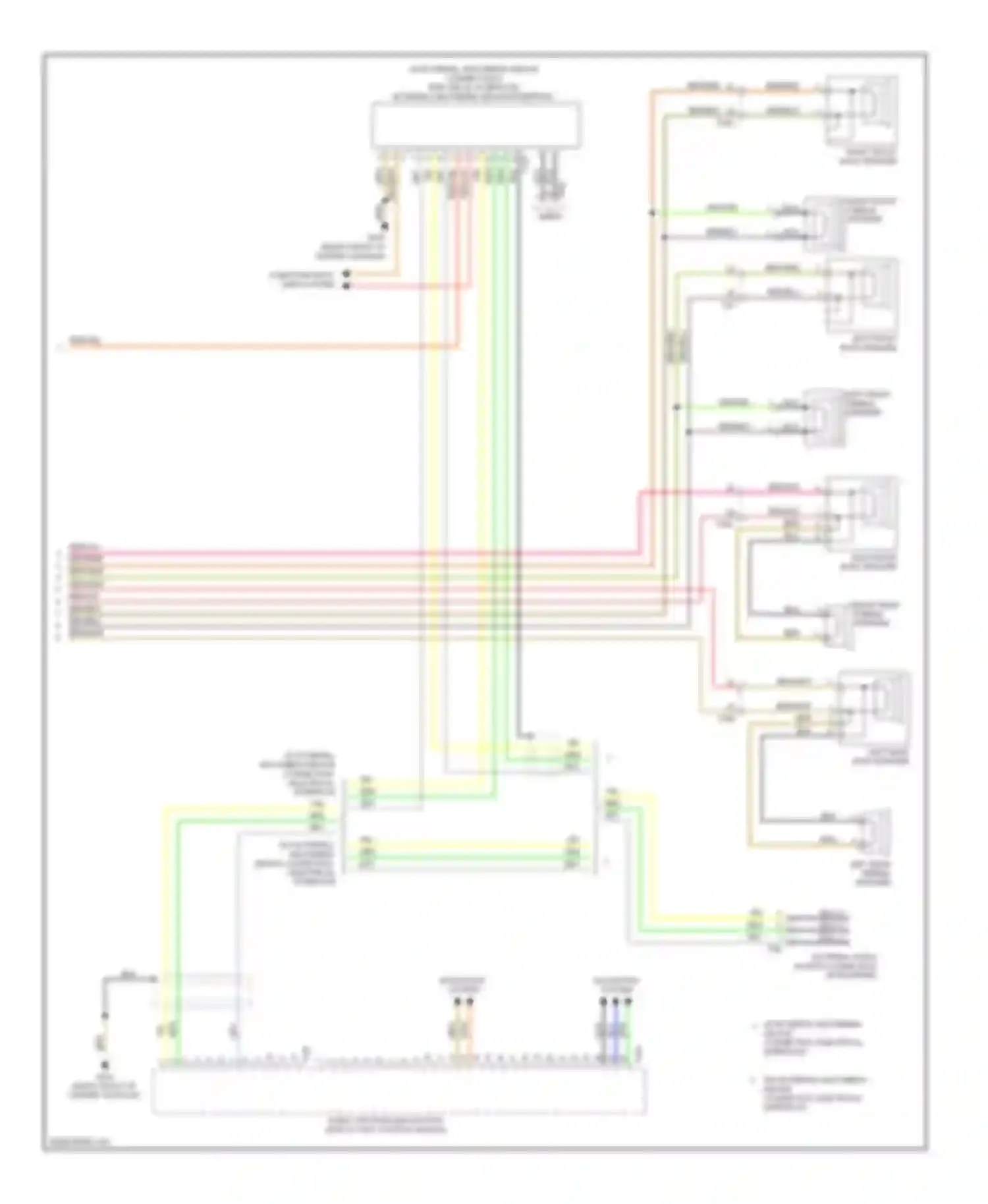 Passat Volkswagen B7 (2010-2015): Navigation circuit, without amplifier (2 of 2)