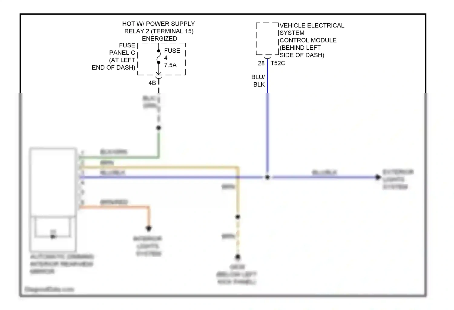 Wiring diagram blu for Volkswagen Passat B7 (2010-2015) (41 of 68)