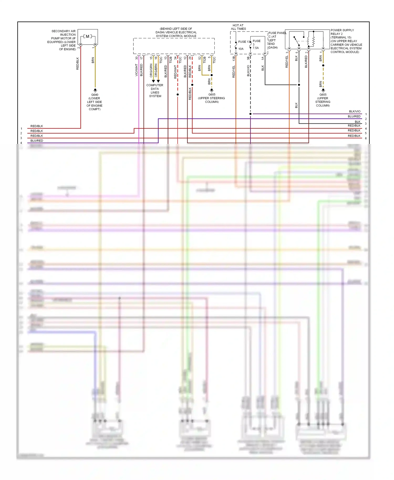 Wiring diagram blu for Volkswagen Passat B7 (2010-2015) (20 of 68)