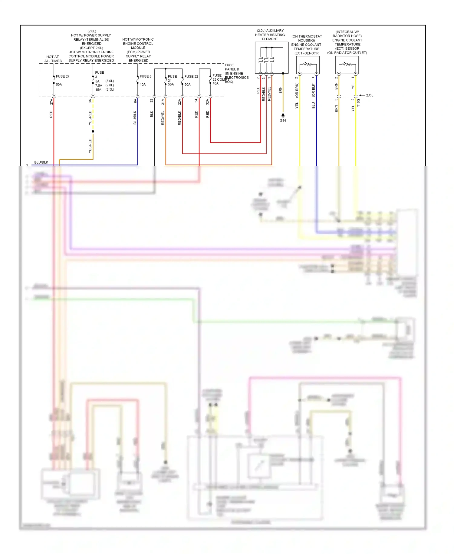 Wiring diagram blu for Volkswagen Passat B7 (2010-2015) (7 of 68)