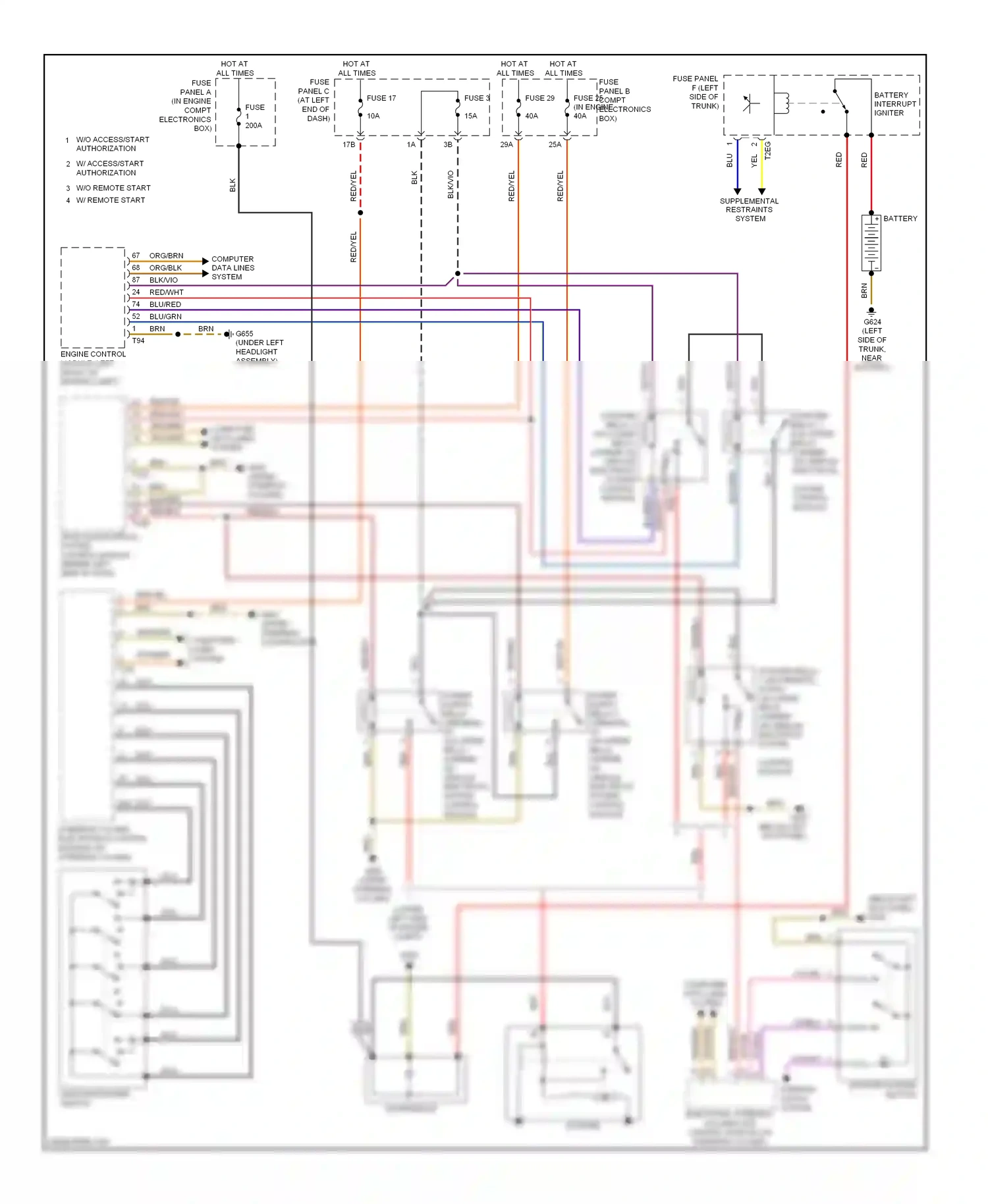 Wiring diagram blu/grn for Volkswagen Passat B7 (2010-2015) (13 of 14)