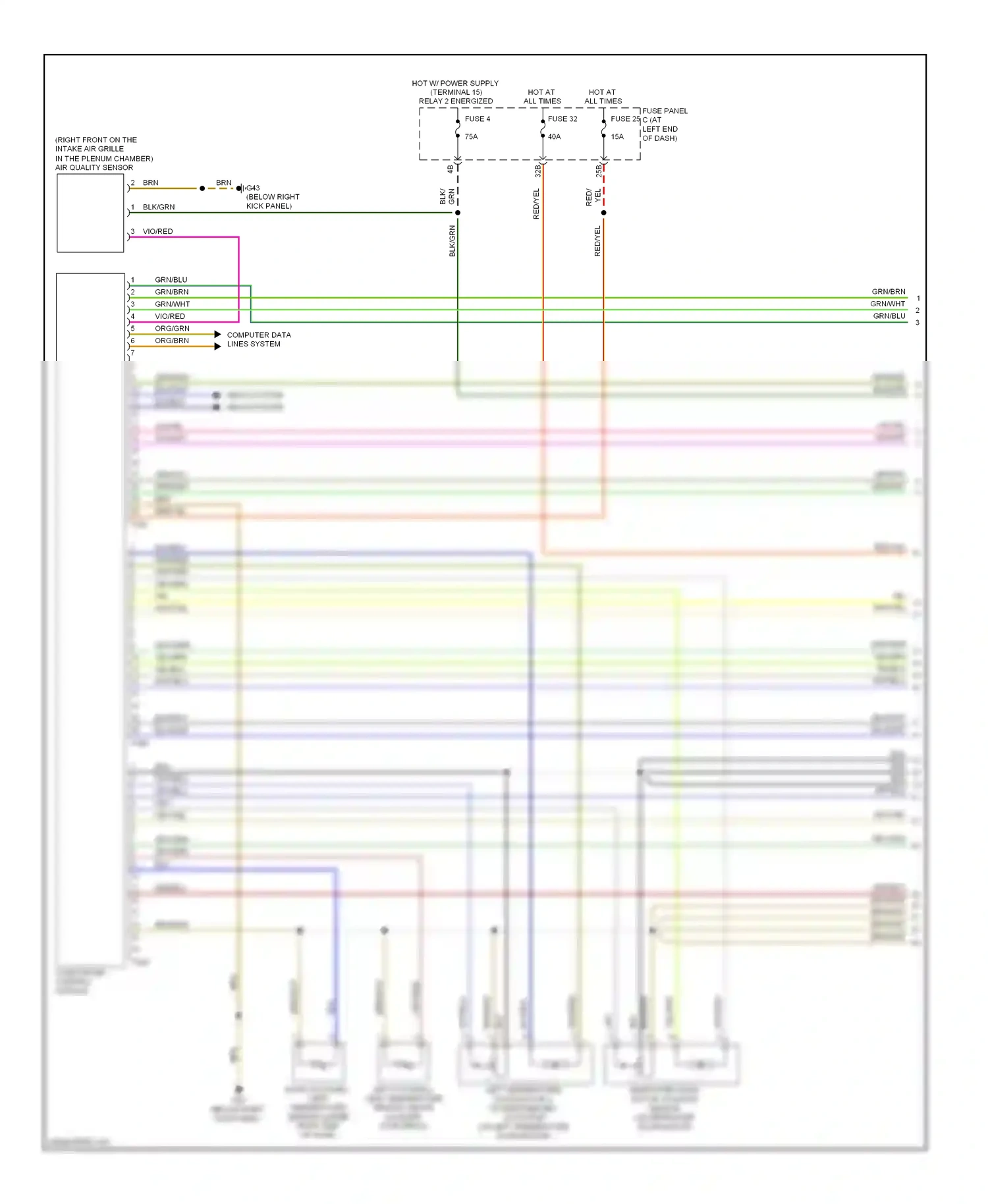 Wiring diagram climatronic control module for Volkswagen Passat B7 (2010-2015) (1 of 1)