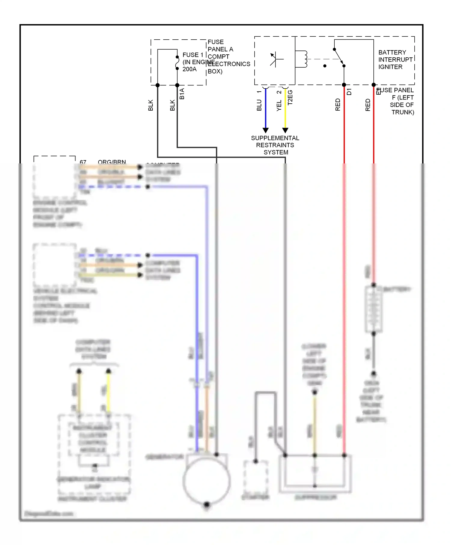 Wiring diagram computer data lines system for Volkswagen Passat B7 (2010-2015) (55 of 69)