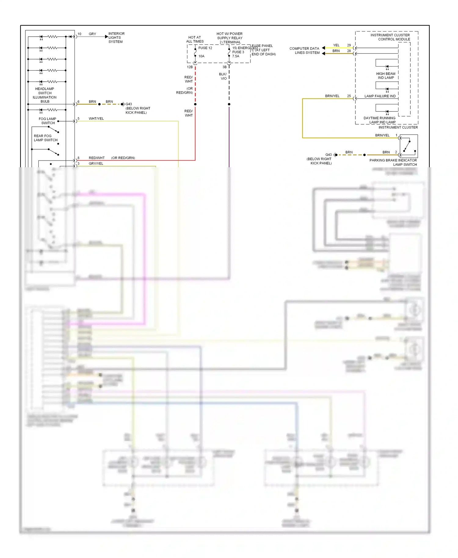 Wiring diagram computer data lines system for Volkswagen Passat B7 (2010-2015) (26 of 69)